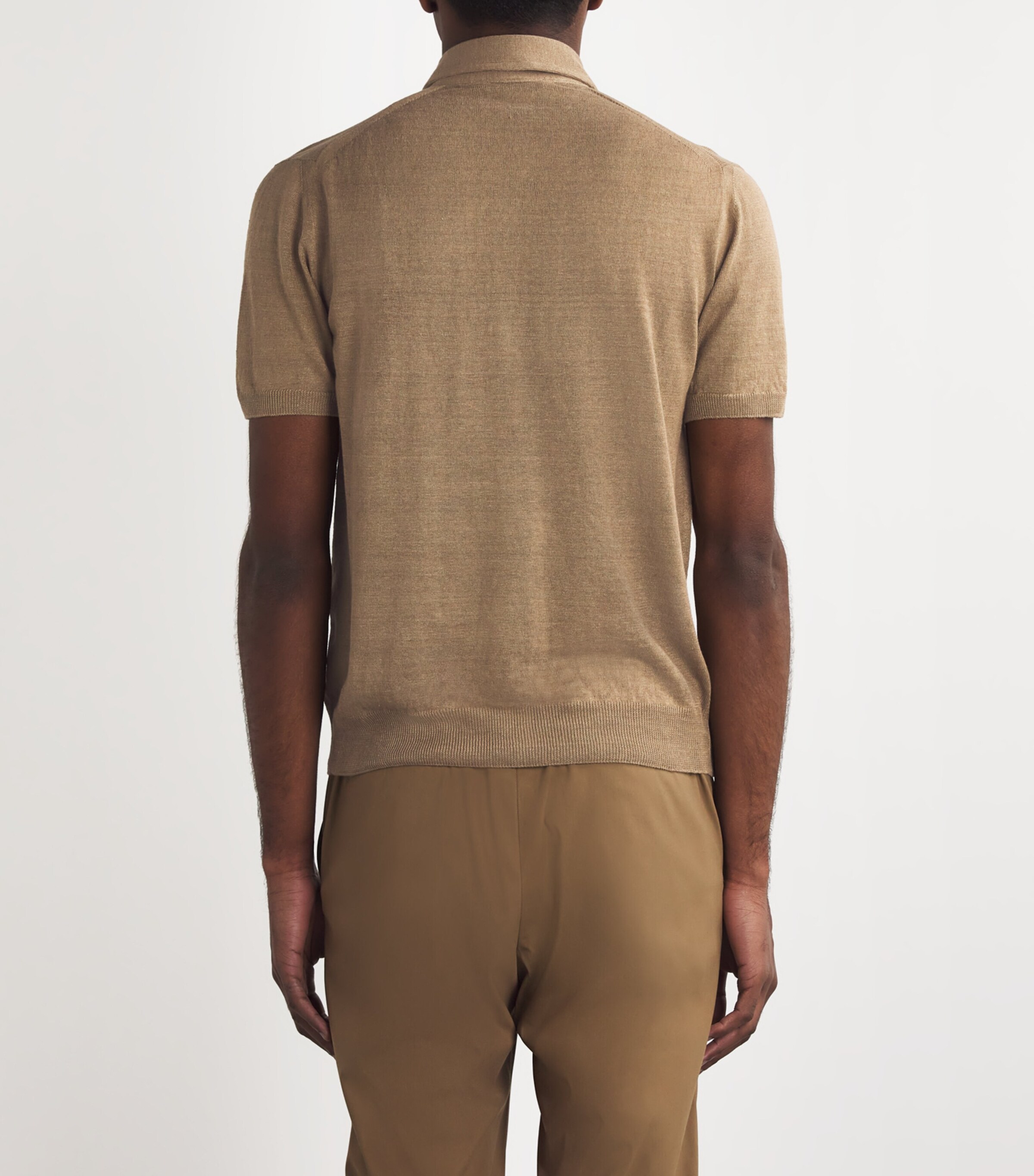 Linen Polo Shirt 035 NATURAL / BEIGE Image 4