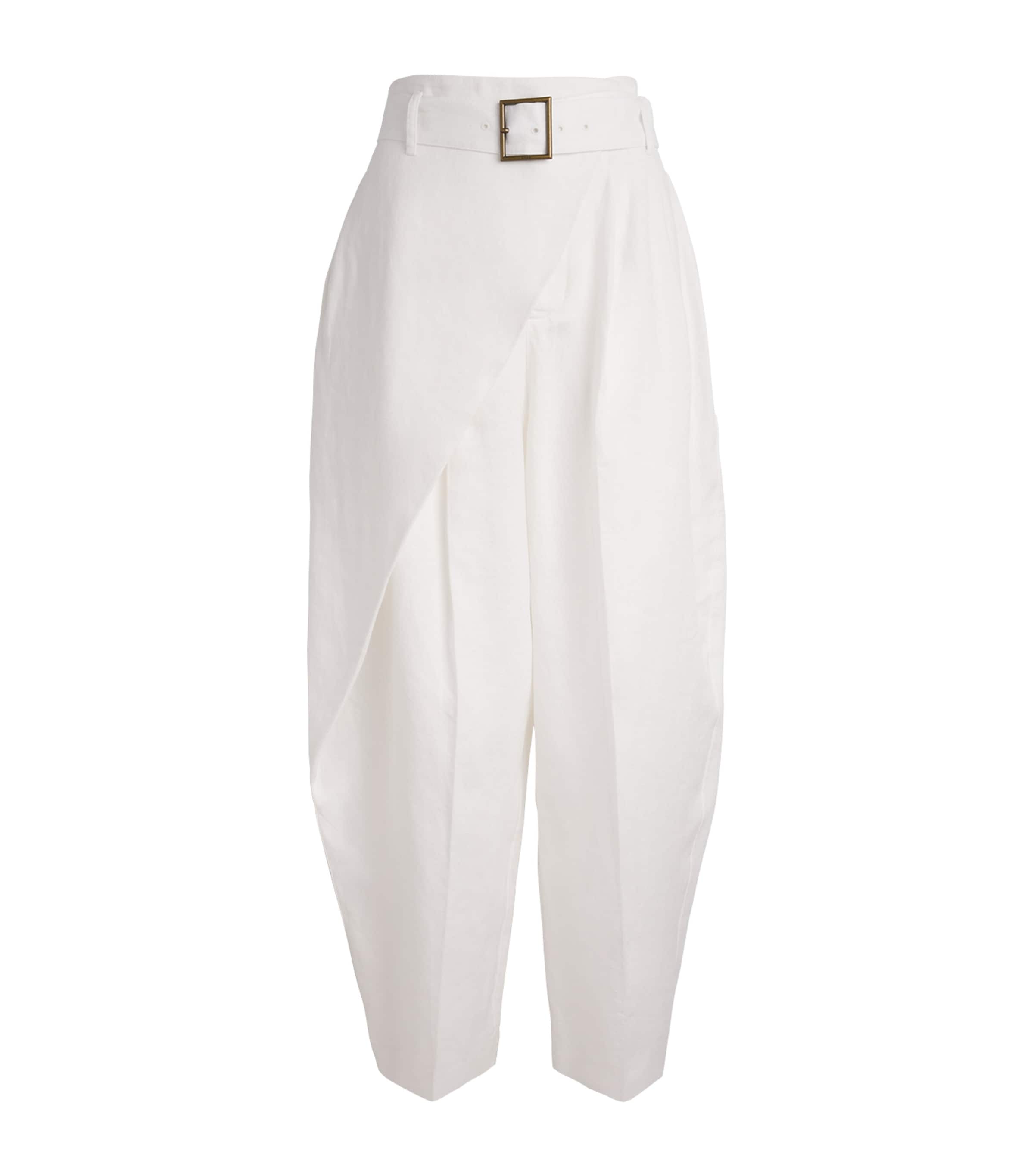 Polo Ralph Lauren Womens Linen Wrap Trousers Nevis Image 1