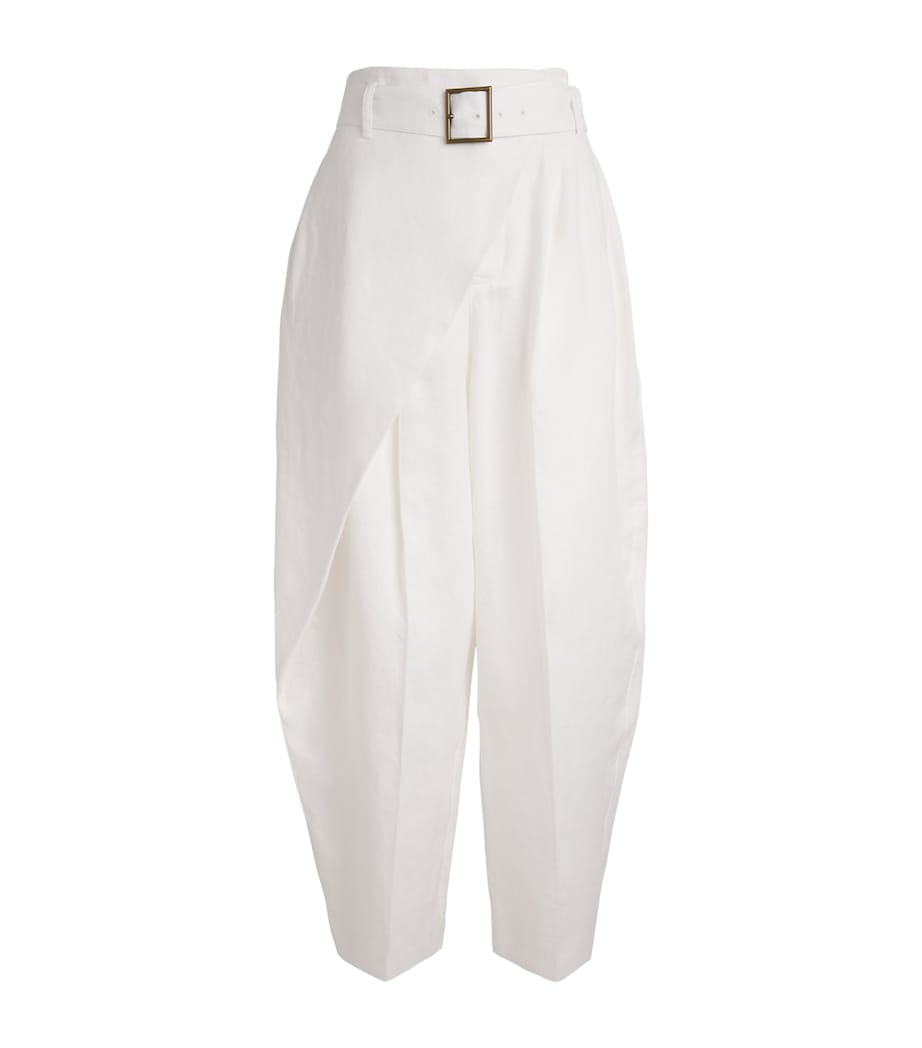 Polo Ralph Lauren Womens Linen Wrap Trousers Nevis Image 1