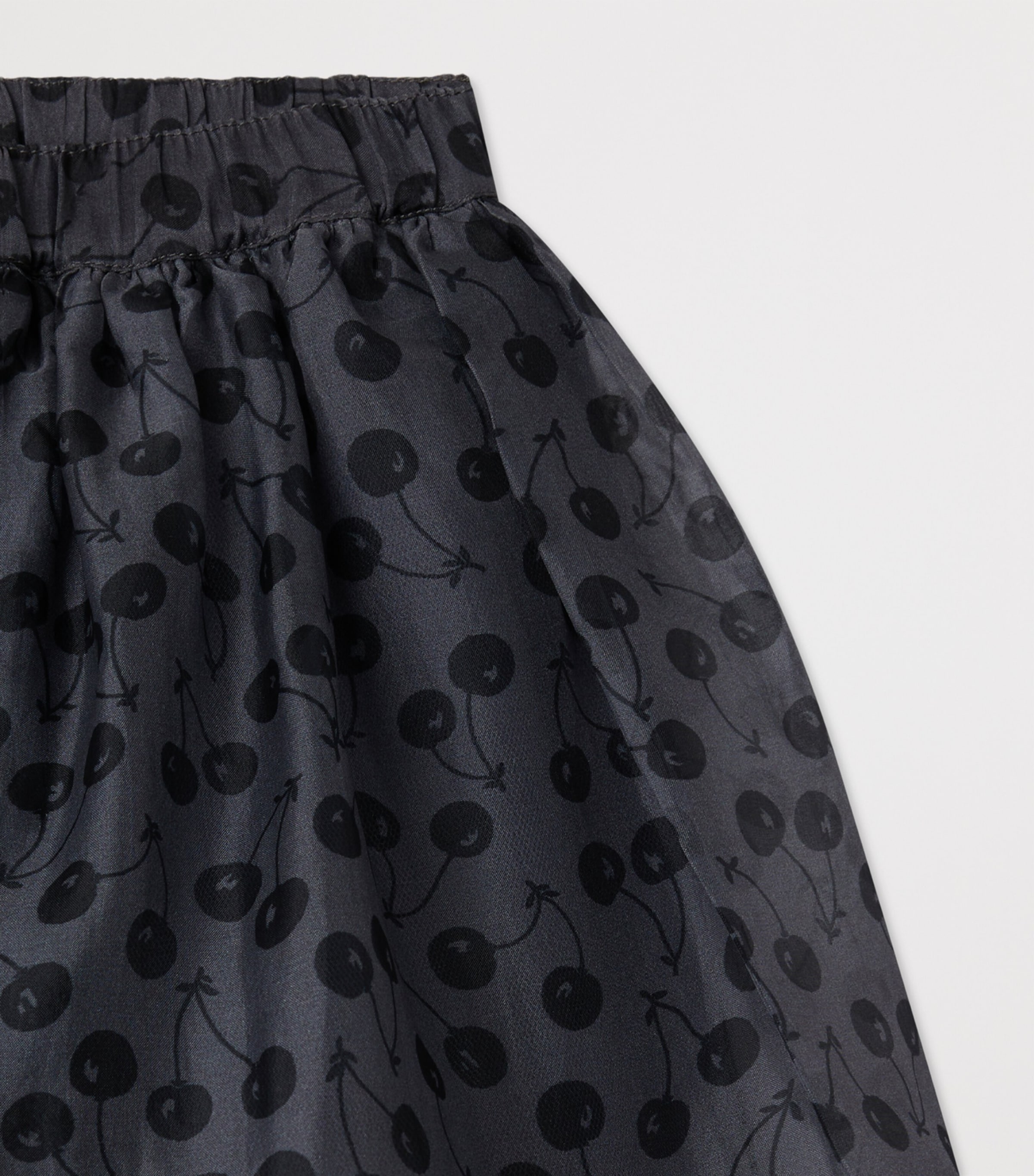 Silk Organza Cherry Print Suzon Skirt (4-8 Years) IM FAUX NOIR Image 3