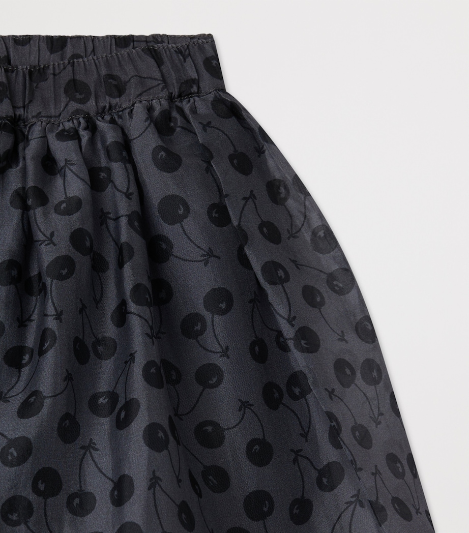 Silk Organza Cherry Print Suzon Skirt (4-8 Years) IM FAUX NOIR Image 3