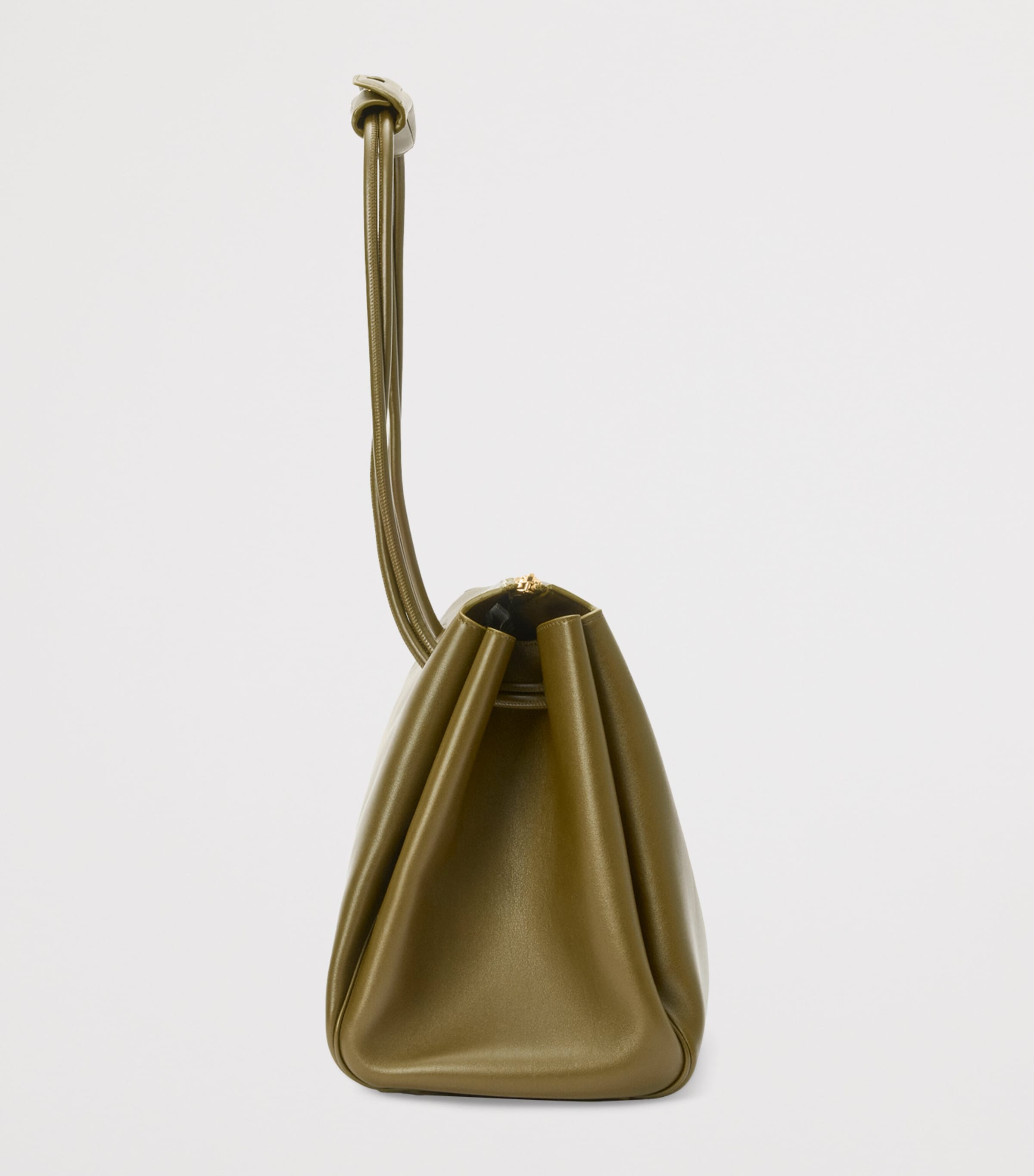 Large Leather Madrid Shoulder Bag OLIVE Image 4