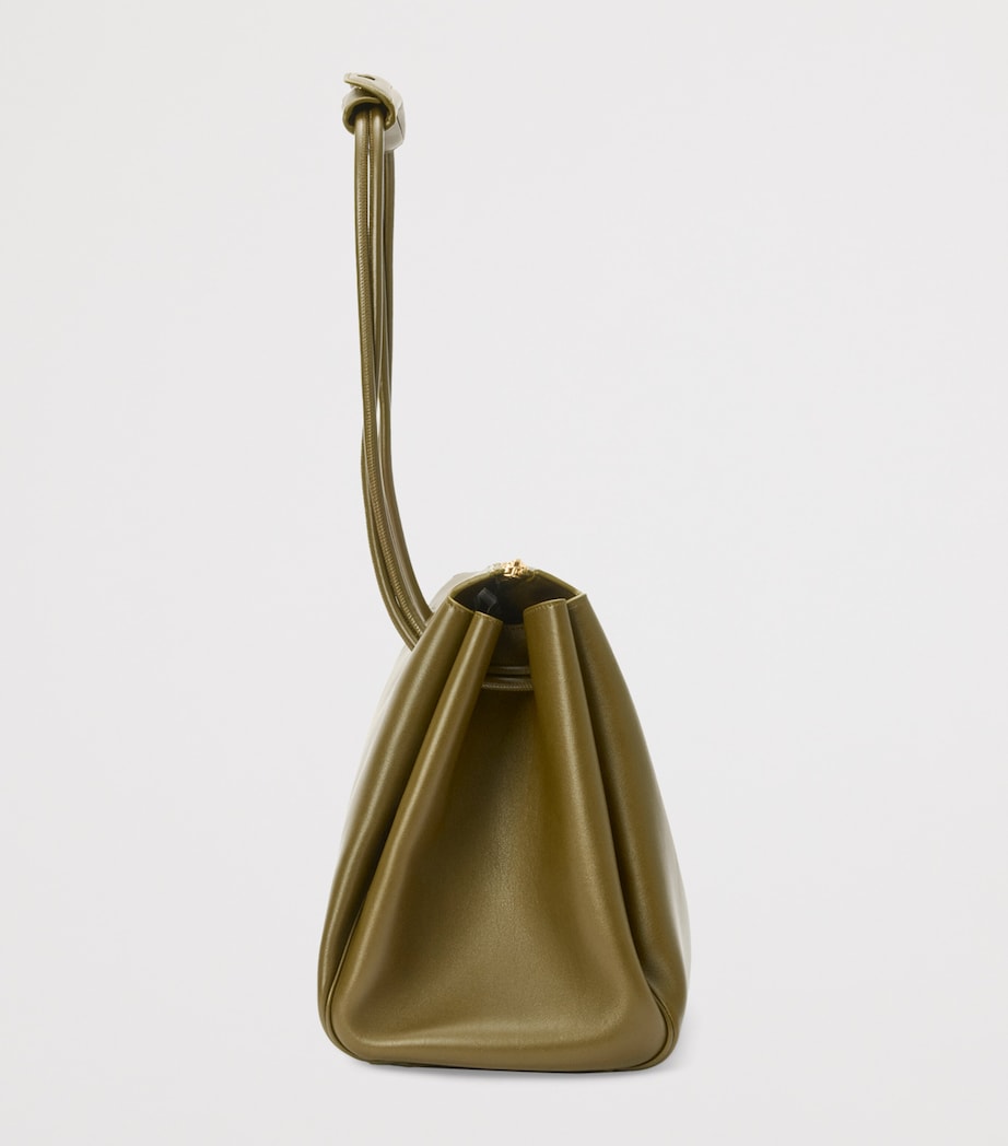 Large Leather Madrid Shoulder Bag OLIVE Image 4