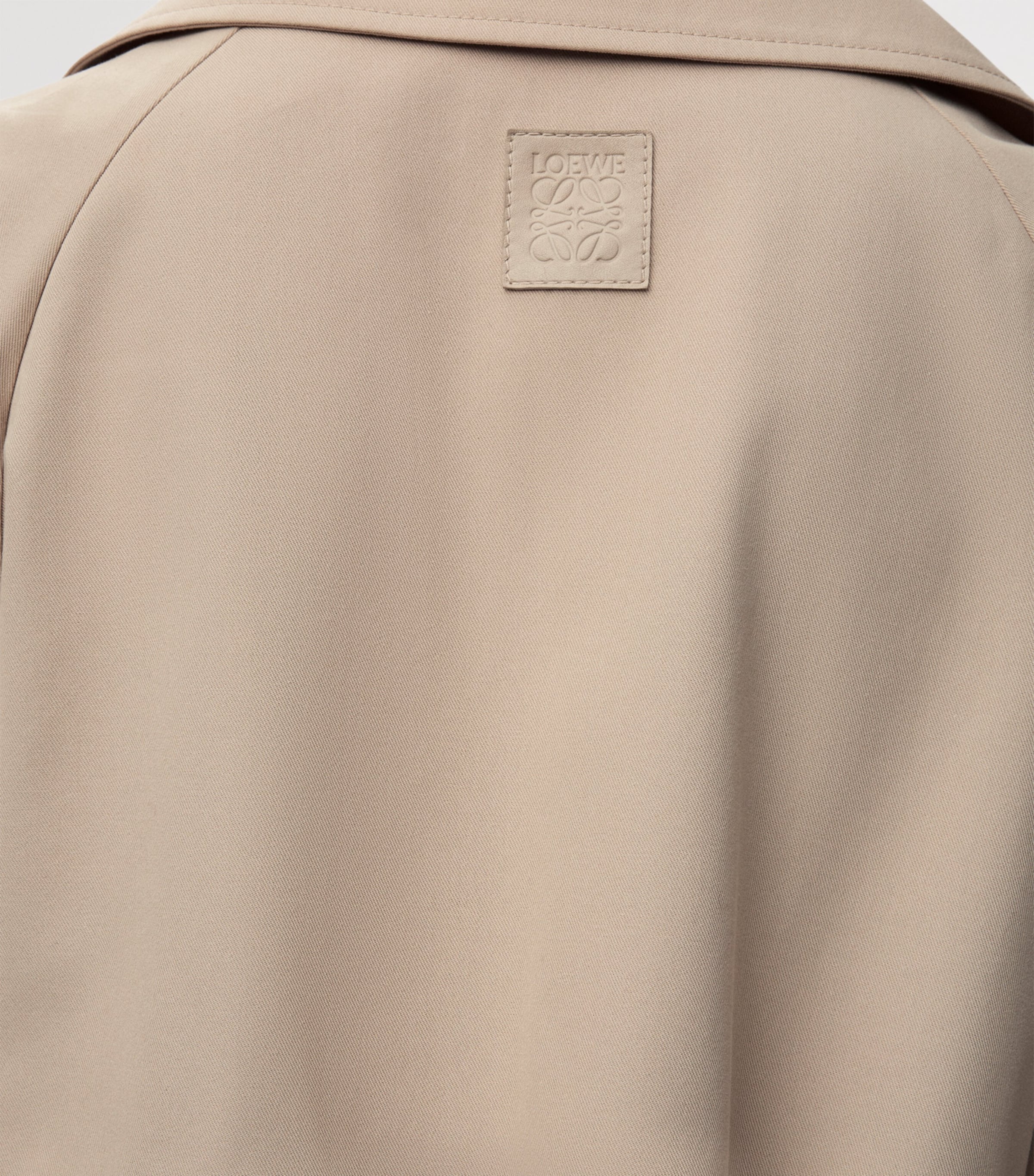 LOEWE Beige Cotton Belted Short Trench Coat | Harrods UK