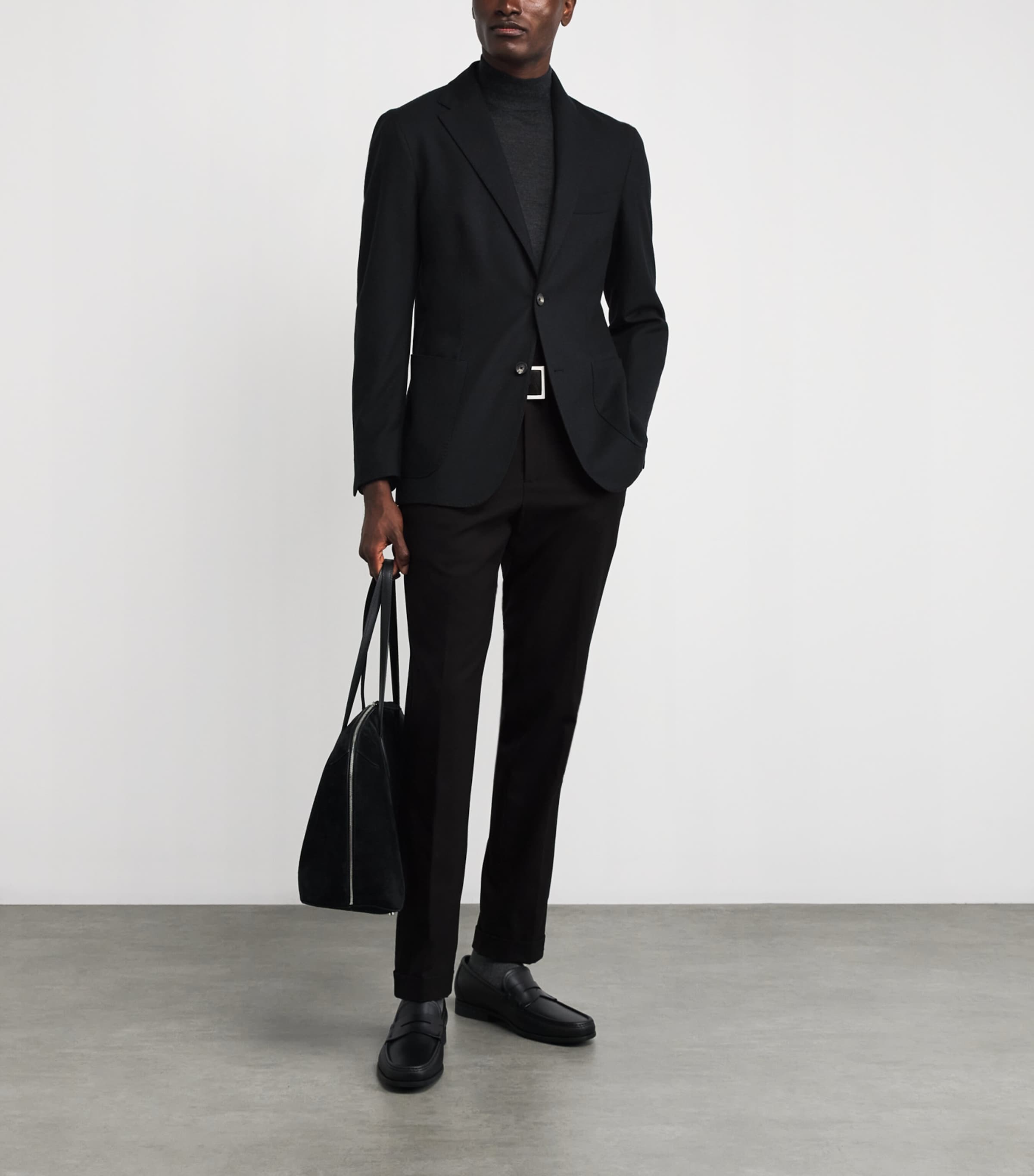 Cashmere Straight Trousers 30 - BLACK Image 2