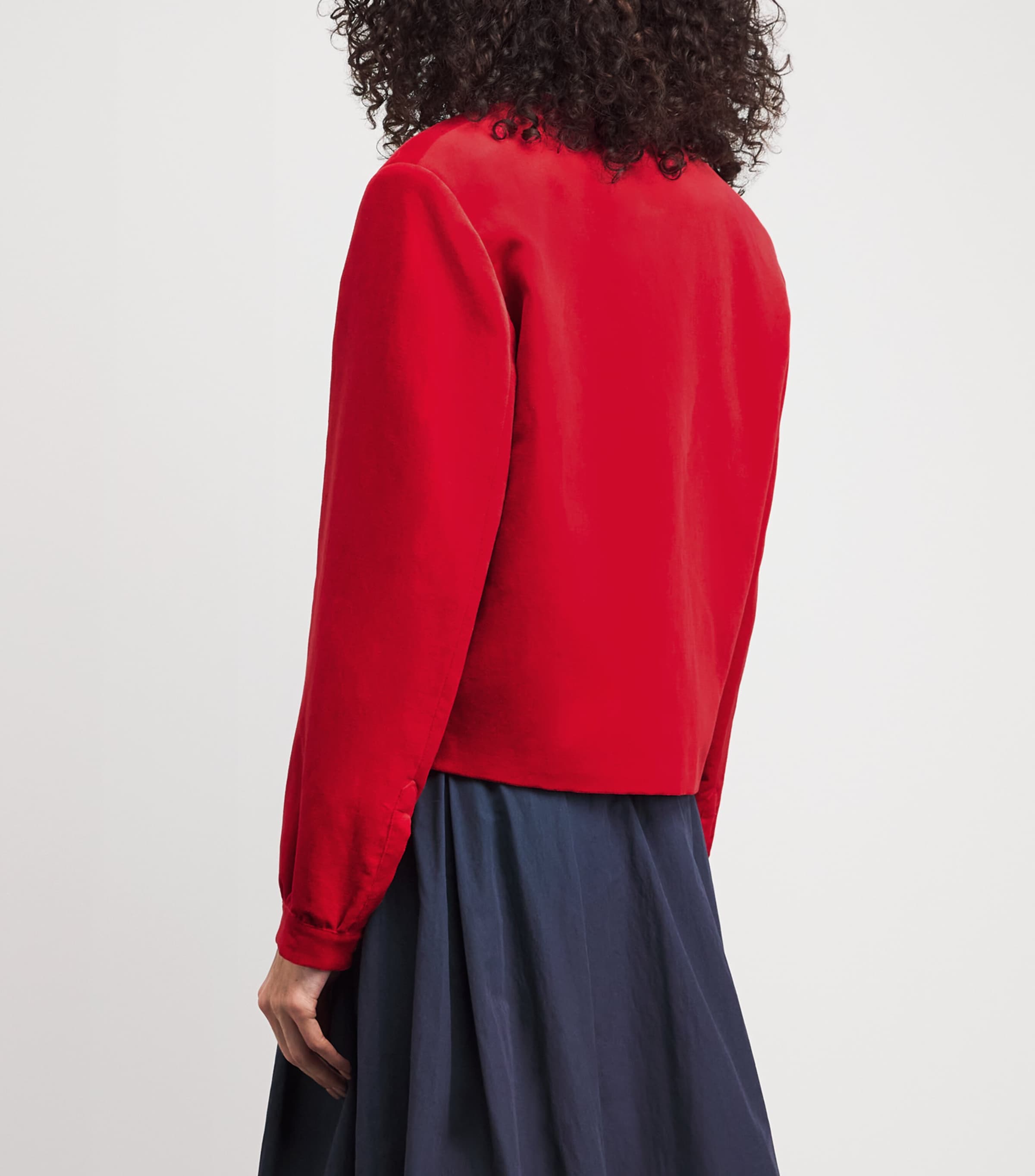 Blazé Milano Womens Cotton-Linen Velvet Riviera Bolero Cardigan Crab Image 5