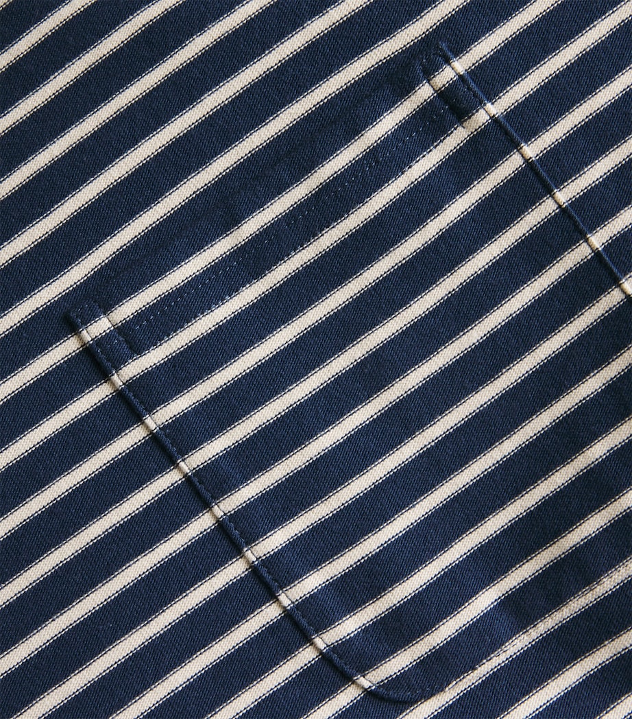 Cotton Frensham Stripe T-Shirt DARK DENIM Image 5