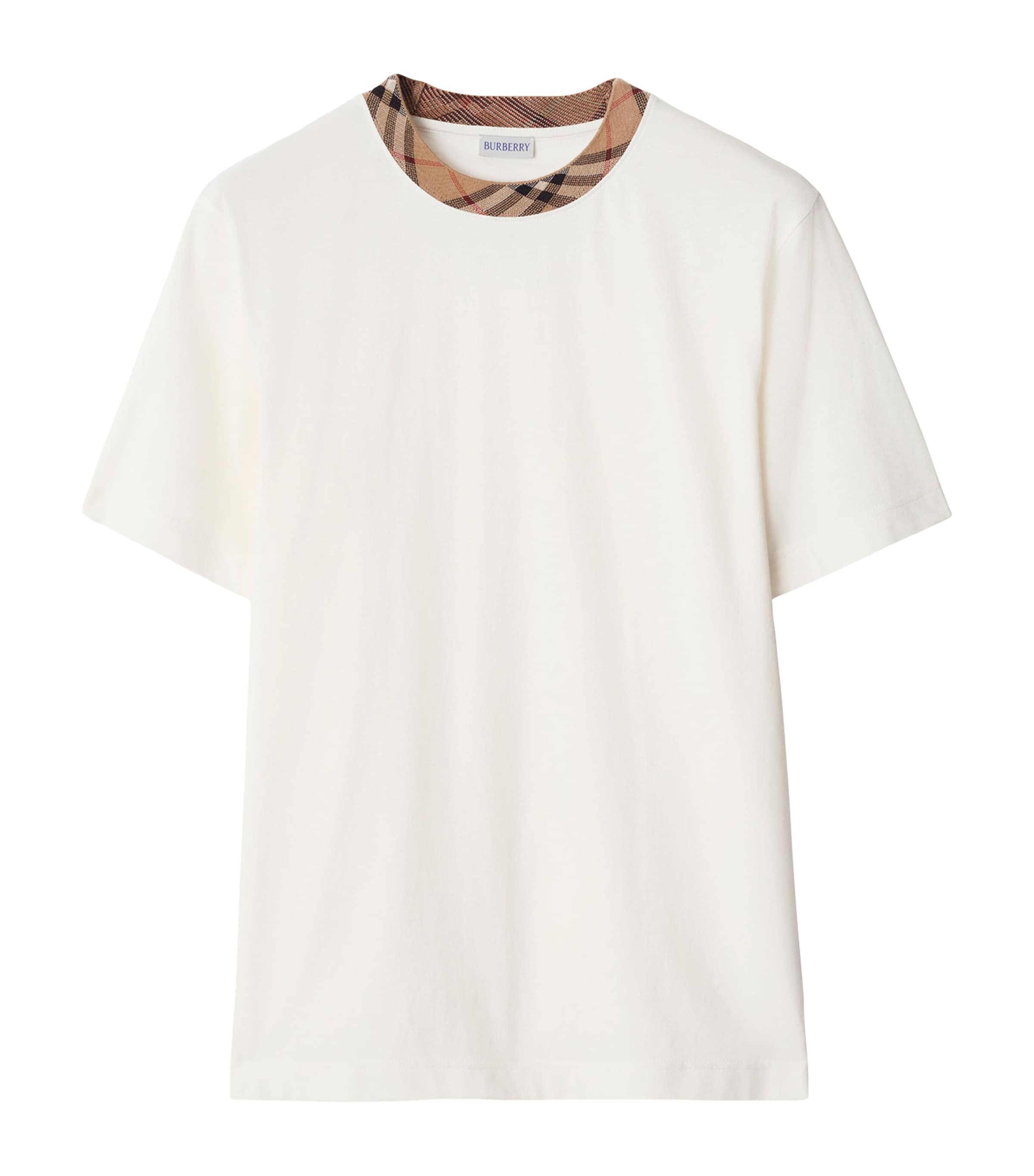 Check-Trim T-Shirt CHALK Image 1