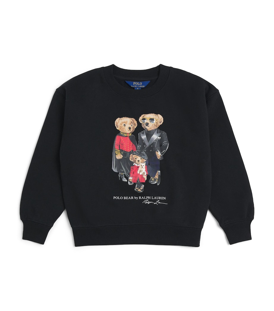 Ralph Lauren Kids Polo Bear Family Sweatshirt (2-7 Years) Polo Black Image 1