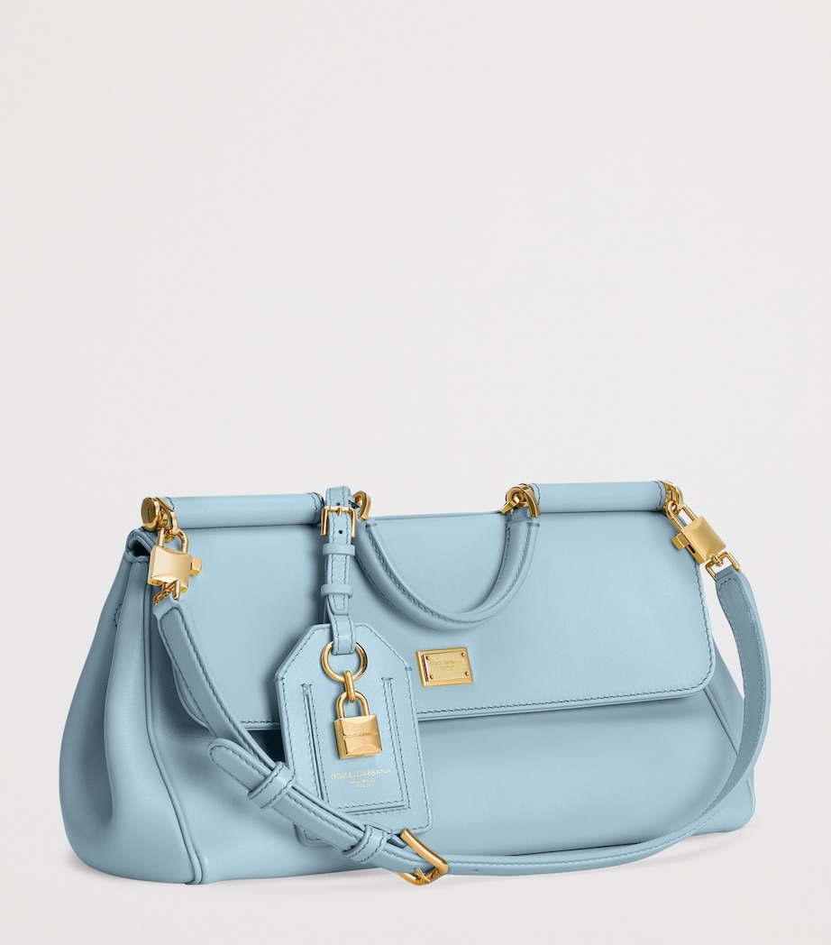 Plongé Calfskin My Sicily Top-Handle Bag 80628-LIGHT BLU Image 4