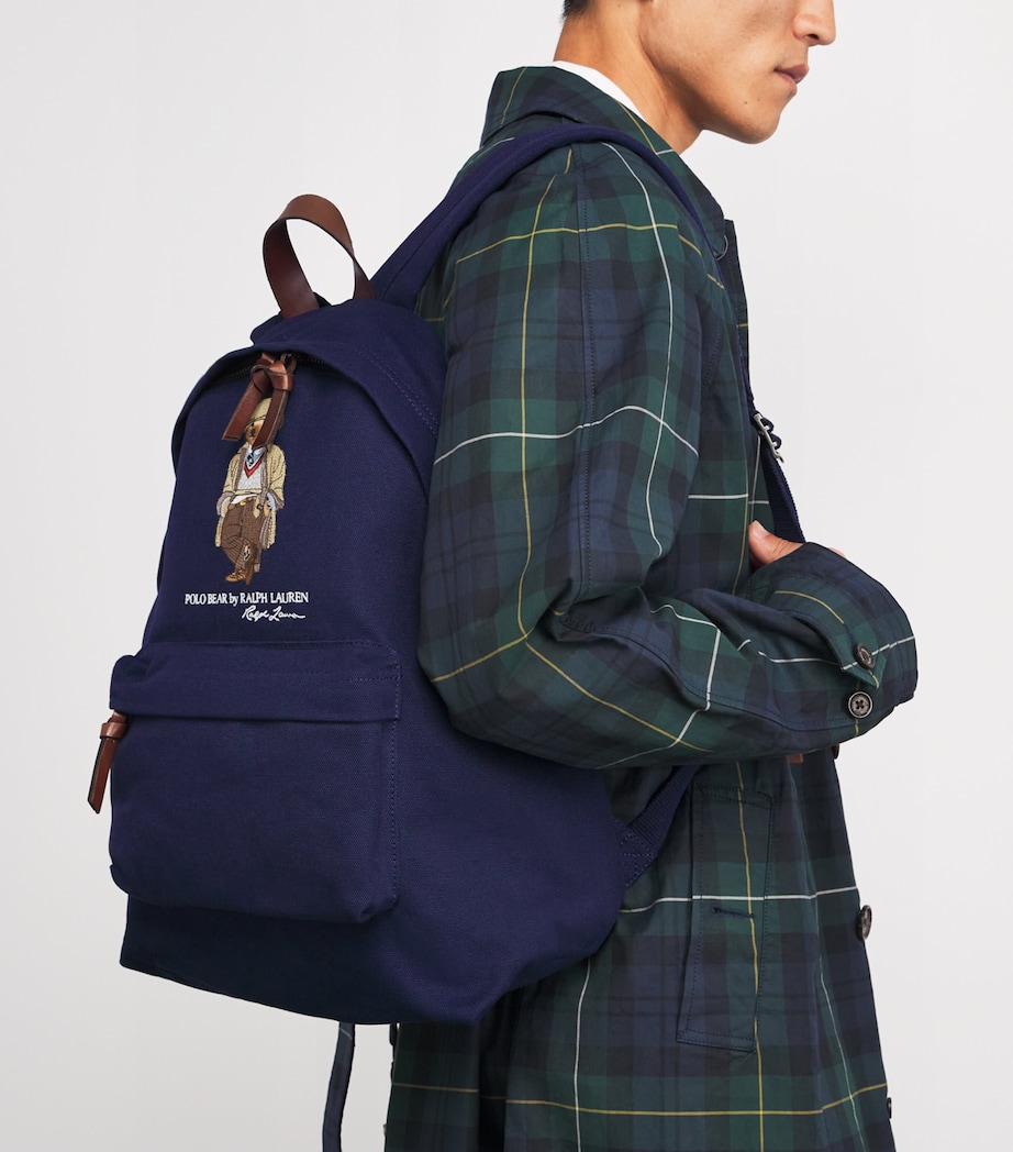 Canvas Polo Bear Backpack NAVY Image 2