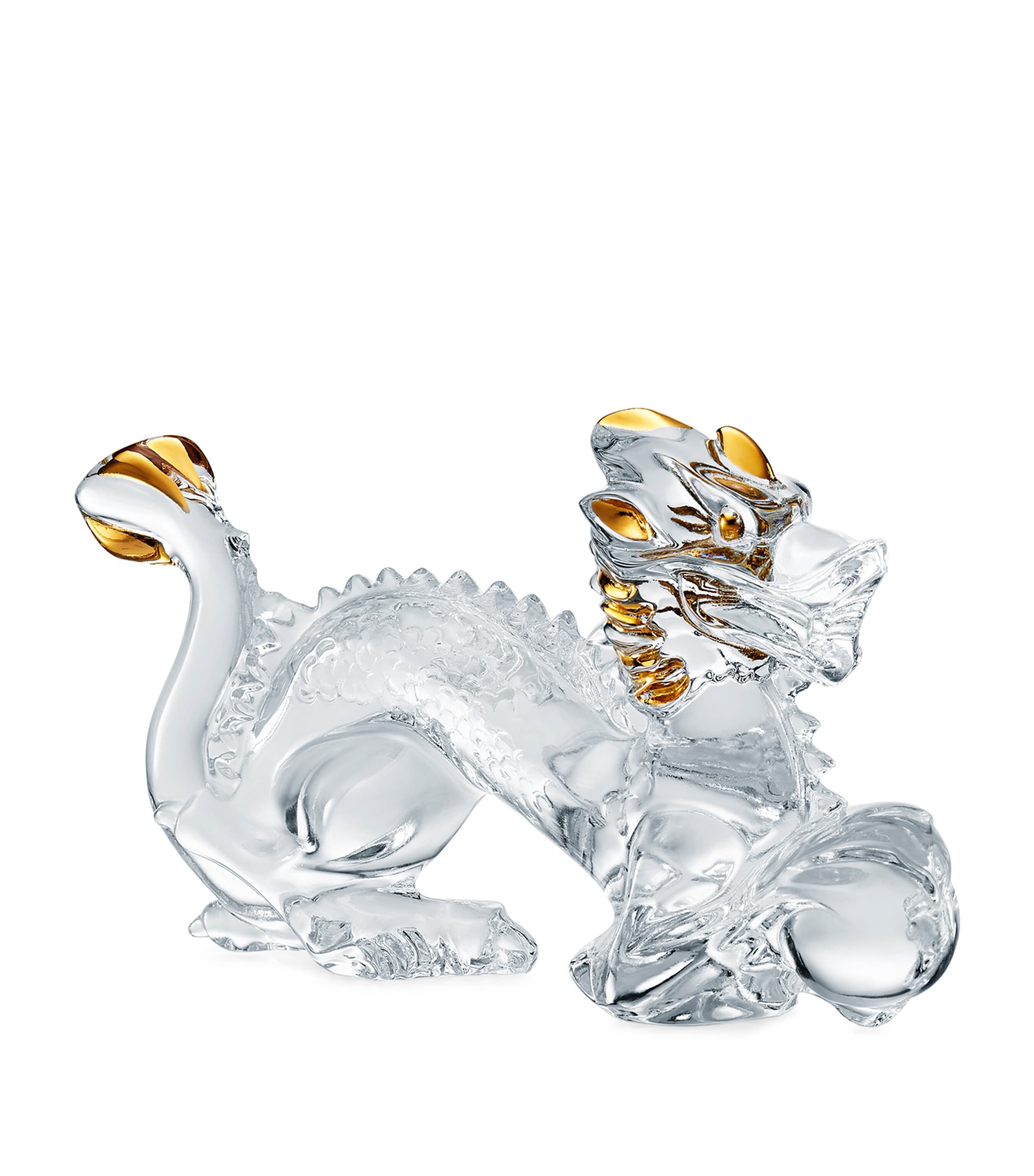 Shop Baccarat Crystal Gold-trim Zodique Dragon 2024 In Clear