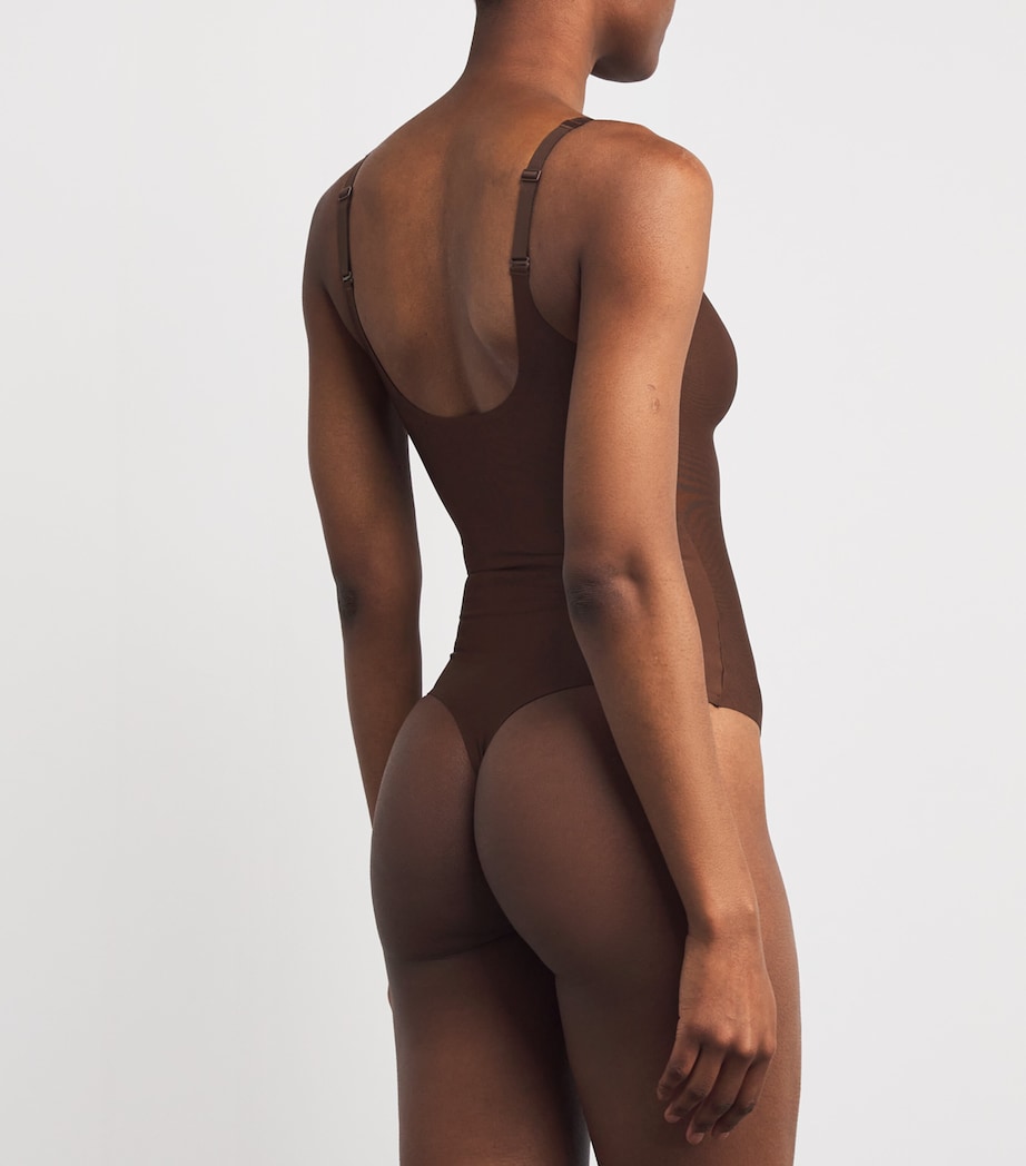 Plunge Thong Bodysuit COCOA Image 3