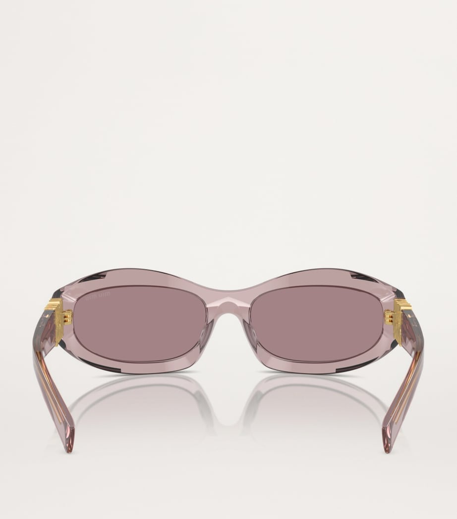 Acetate Oval MU14ZS Sunglasses 12W20I Image 4