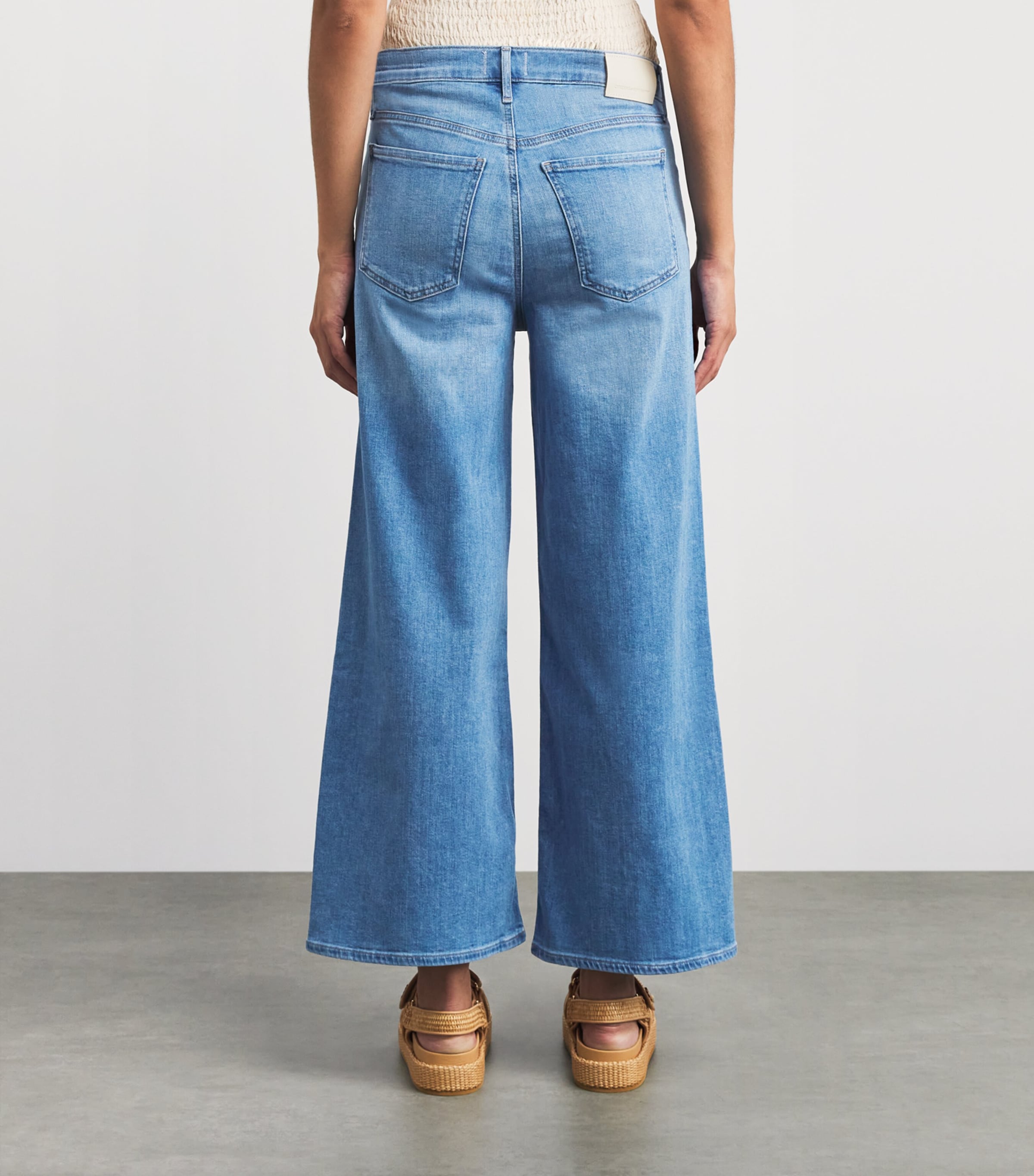 Citizens of Humanity Womens Cropped Lyra Wide-Leg Jeans Adnte Andante Image 5