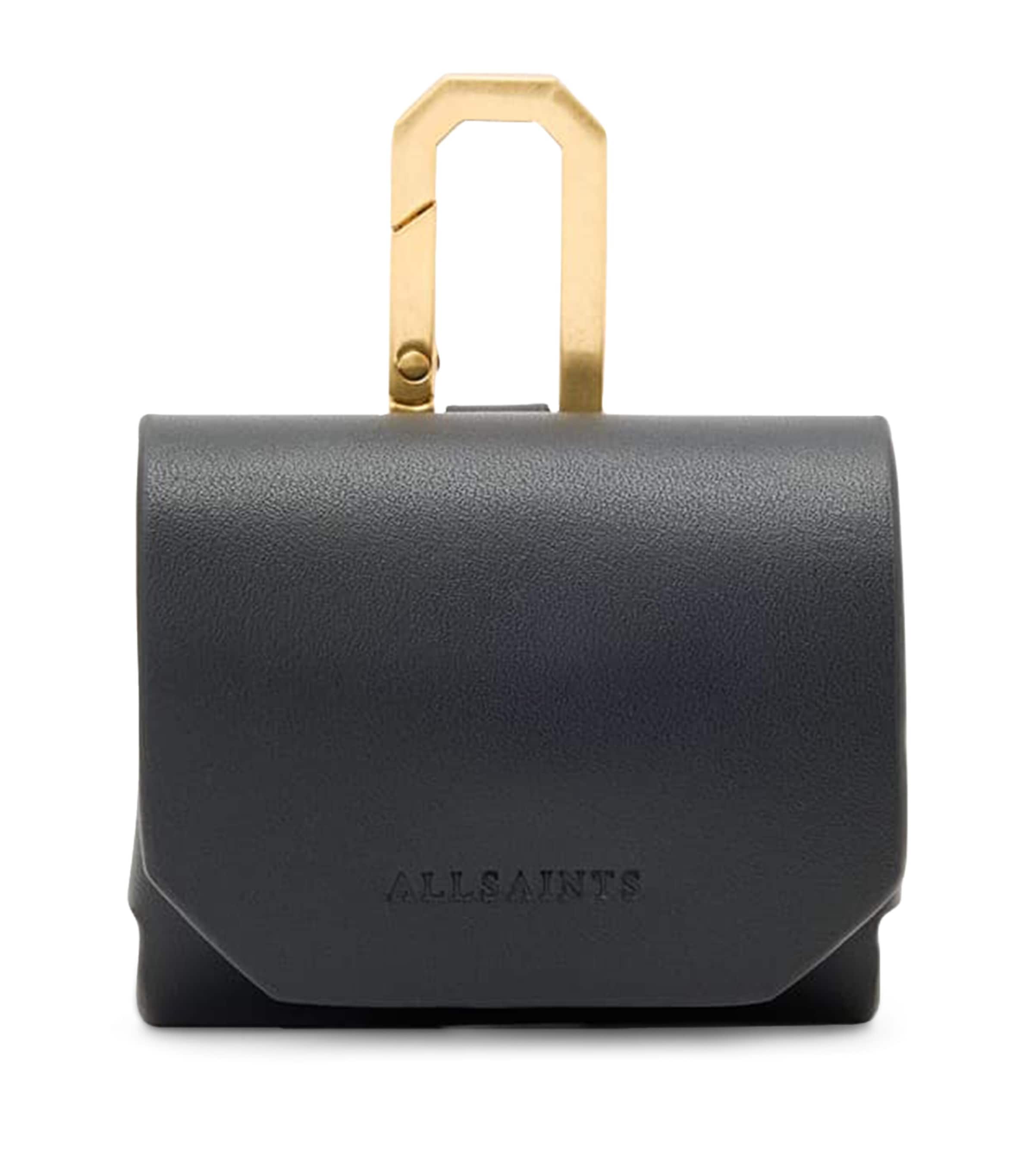 Leather Hex AirPods Case BLACK Image 1