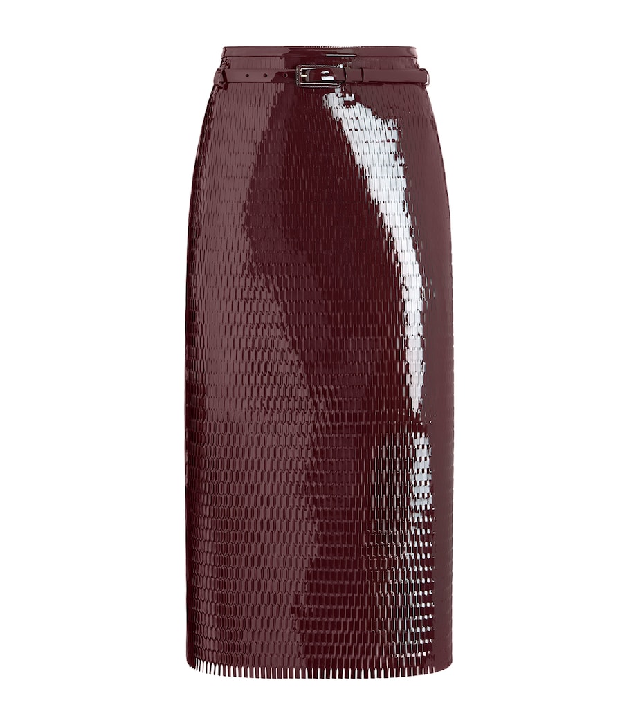 TOM FORD Womens Leather Pencil Midi Skirt Eni Image 1