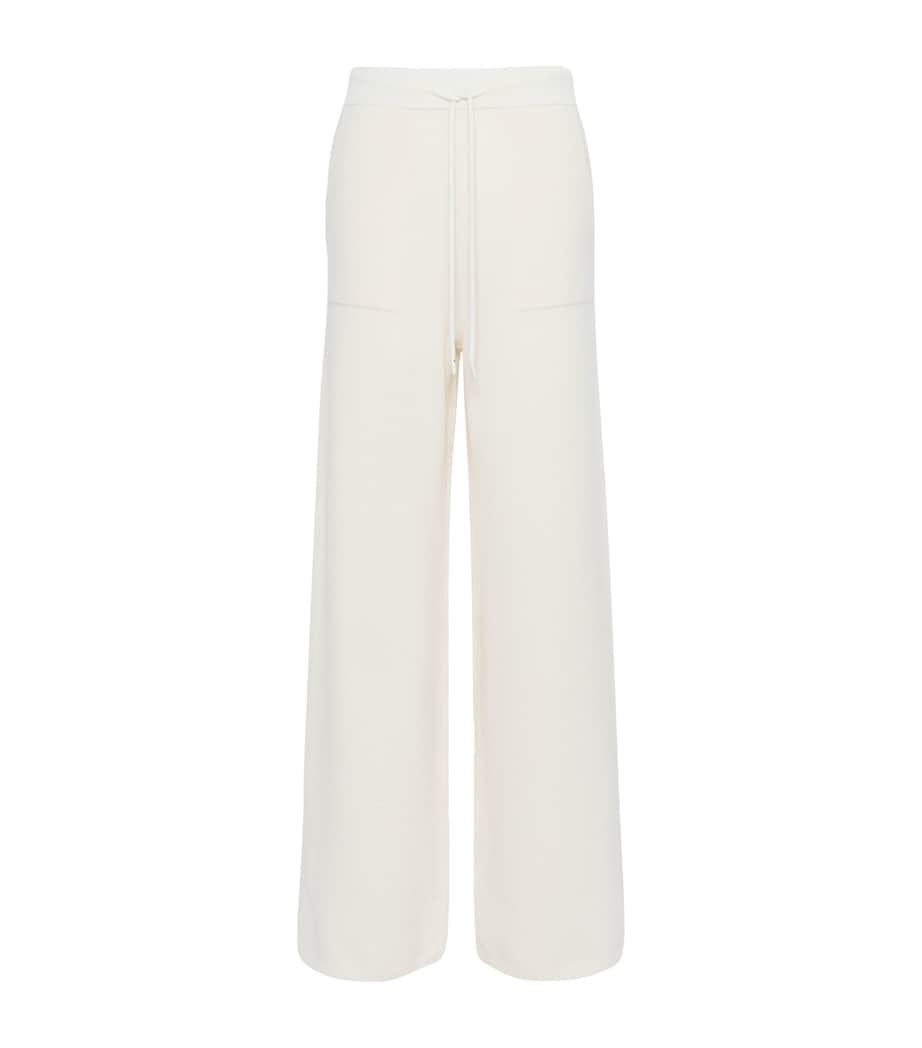 Max Mara Womens Cashmere Drawstring Trousers White Image 1