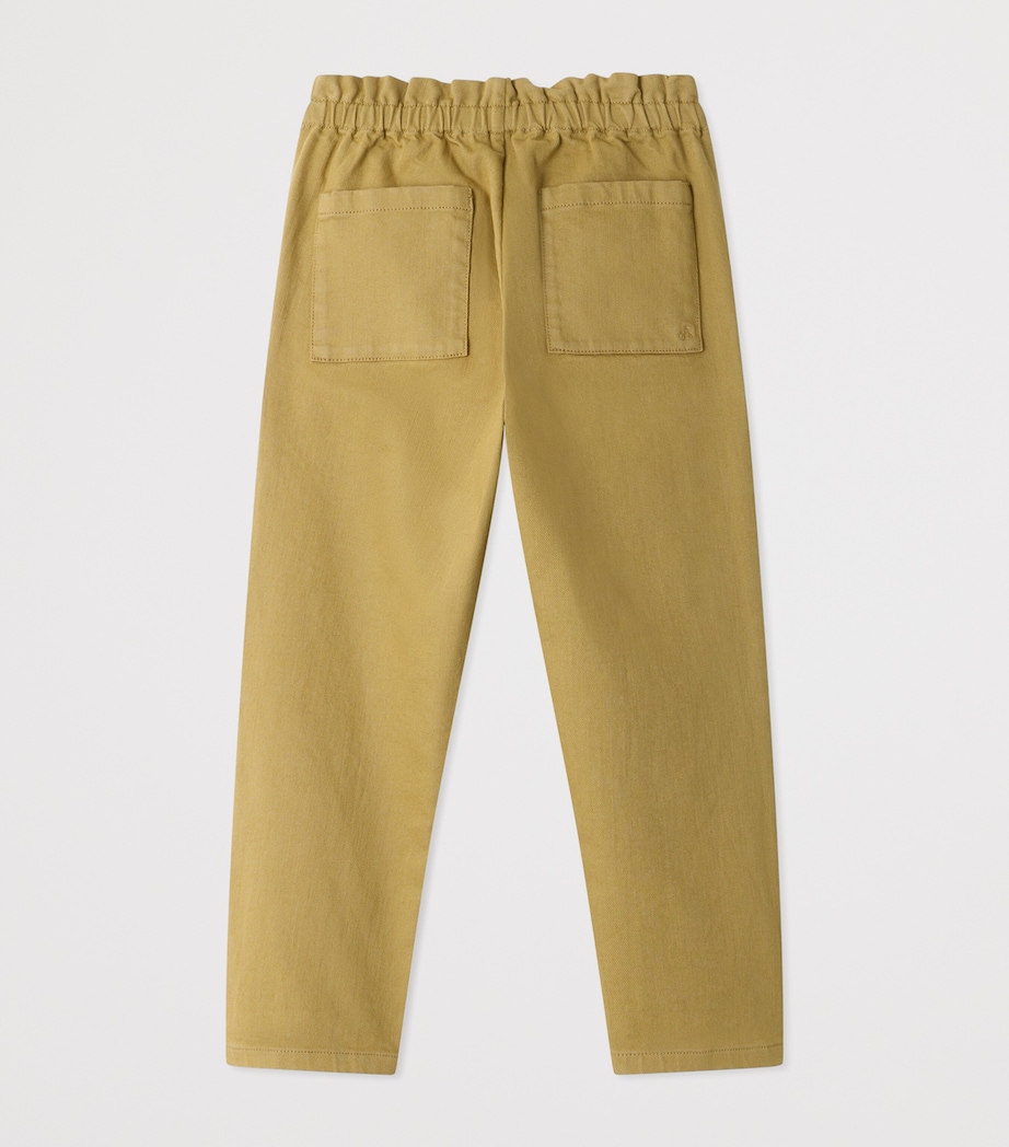 Bonpoint Cotton July Straight Trousers (4-8 Years) Kaki Clair Image 2