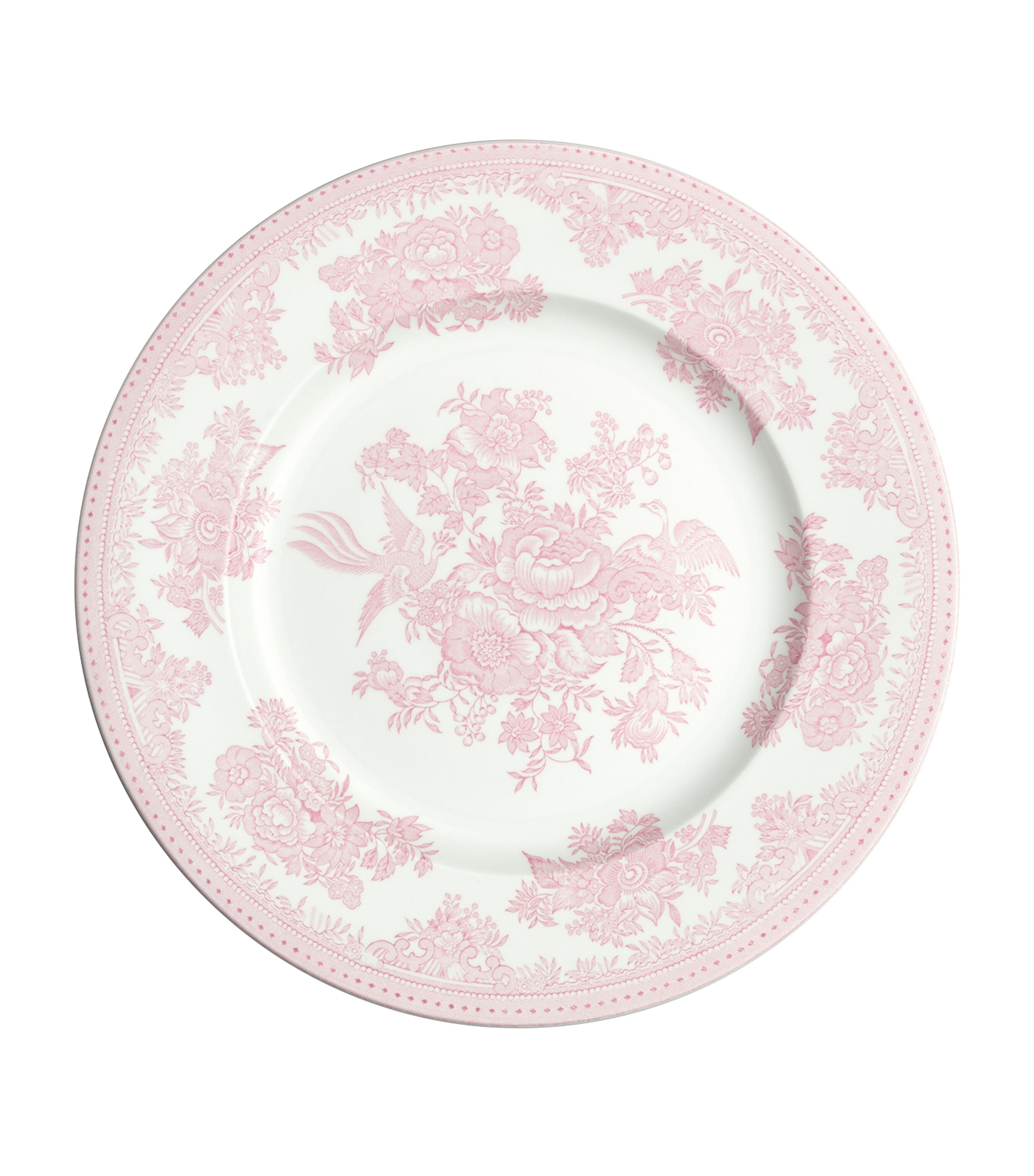Burleigh Set Of 4 Pink Asiatic Pheasant Plates In Pink