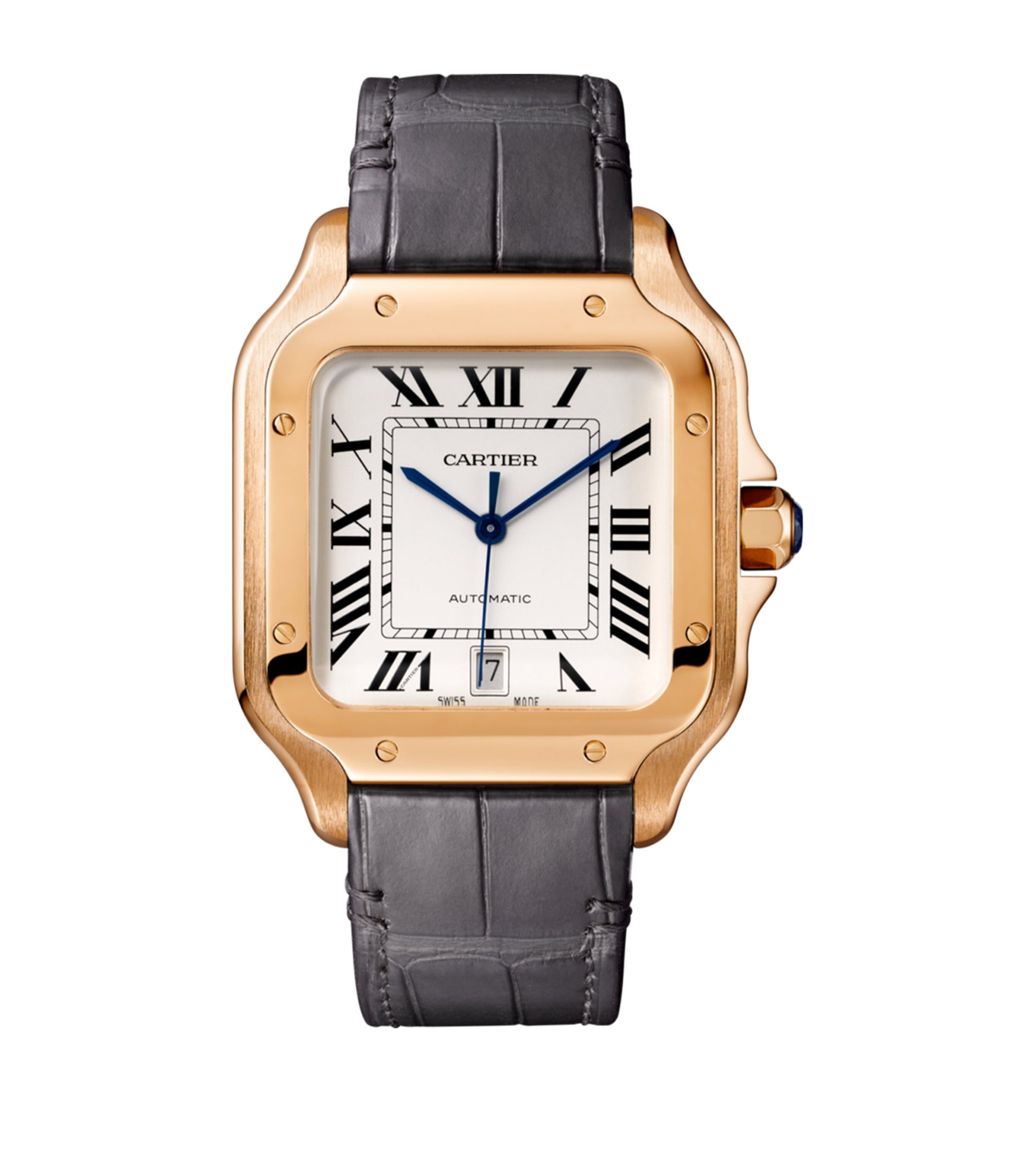 Large Rose Gold Santos de Cartier Watch 39.8mm ROSE GOLD Image 1