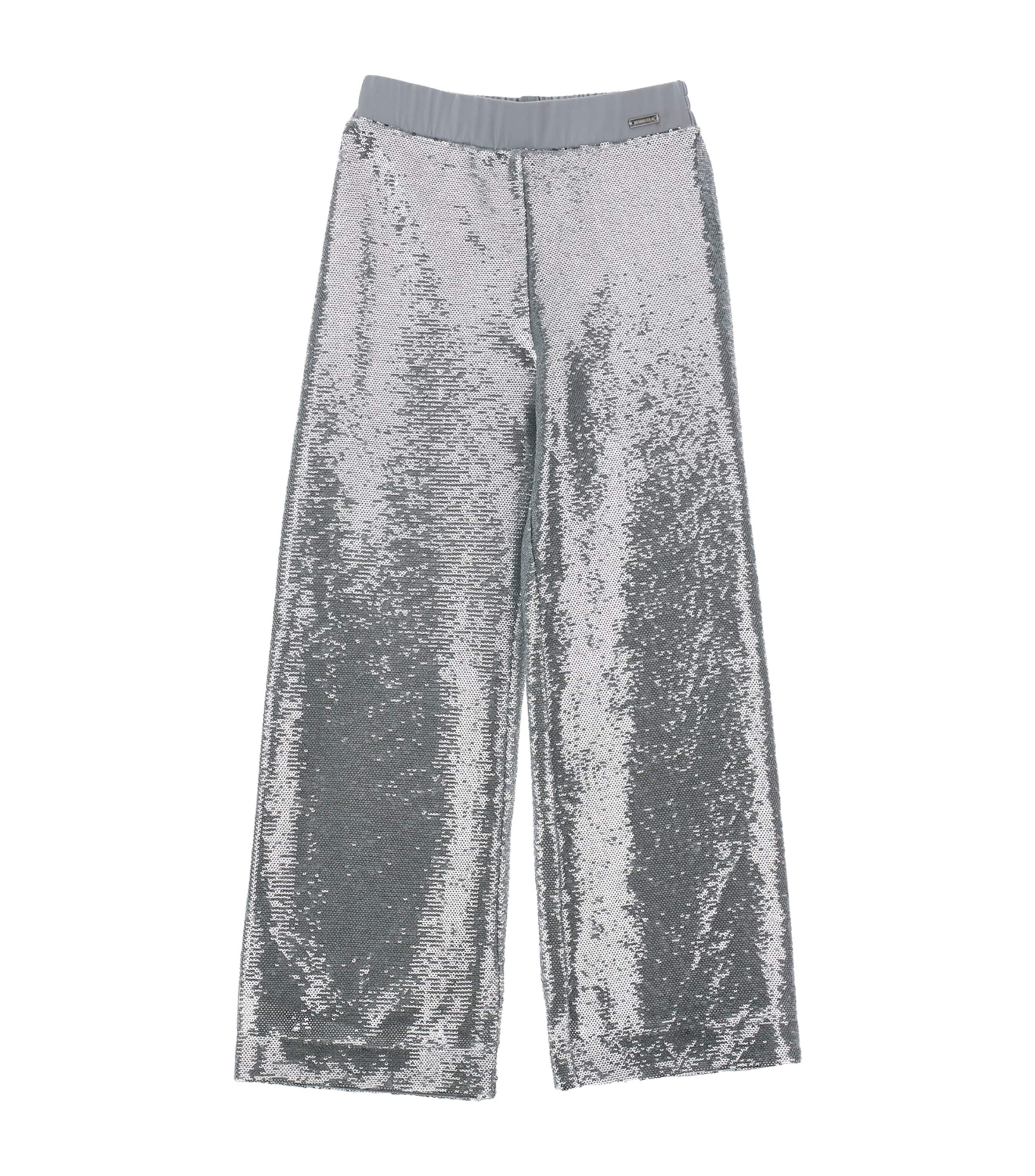 Monnalisa Kids' Disco Trousers In Silver