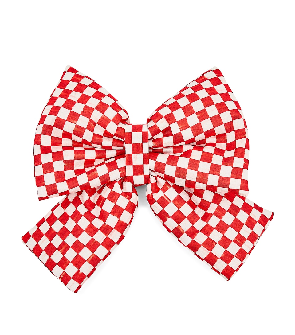 Red Check Medium Bow