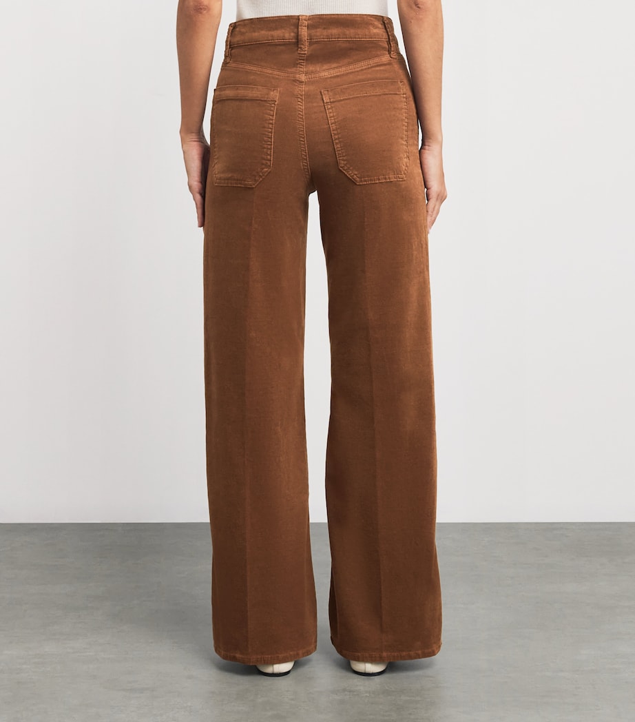 Corduroy Le Slim Palazzo Trousers MAPLE BROWN Image 4
