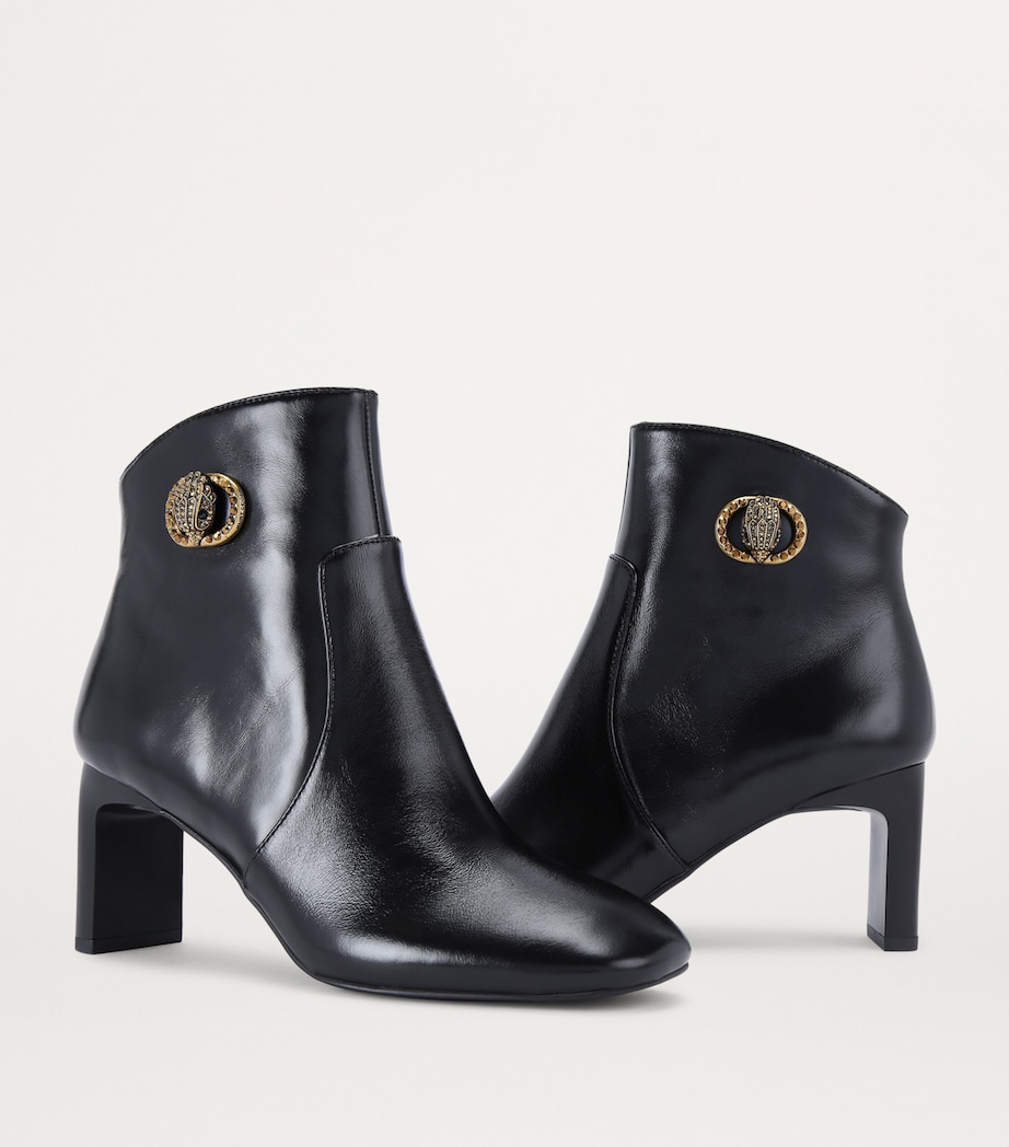 Leather Square-Toe Chelsea Boots BLACK Image 3
