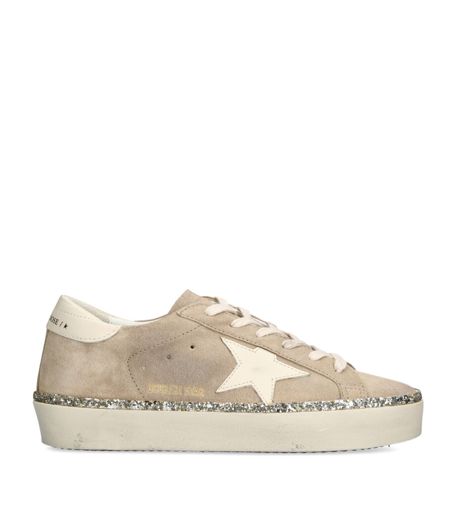 Golden Goose Suede Hi Star Low-Top Sneakers Beige Comb Image 1