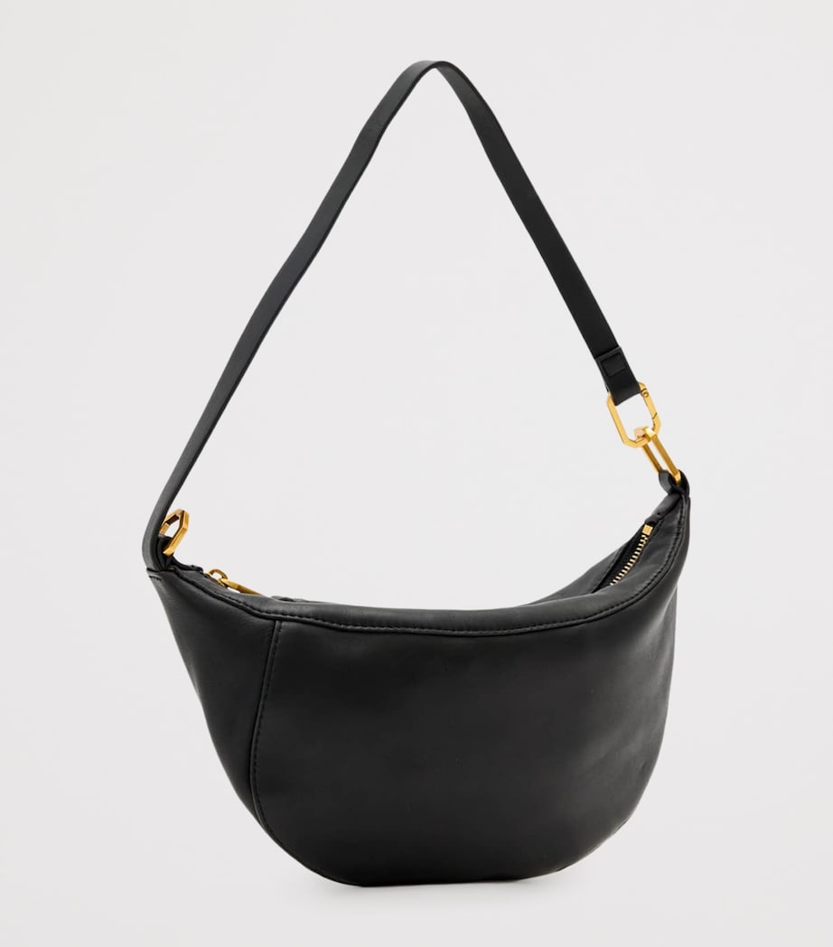AllSaints Micro Leather Luna Shoulder Bag Black Image 6