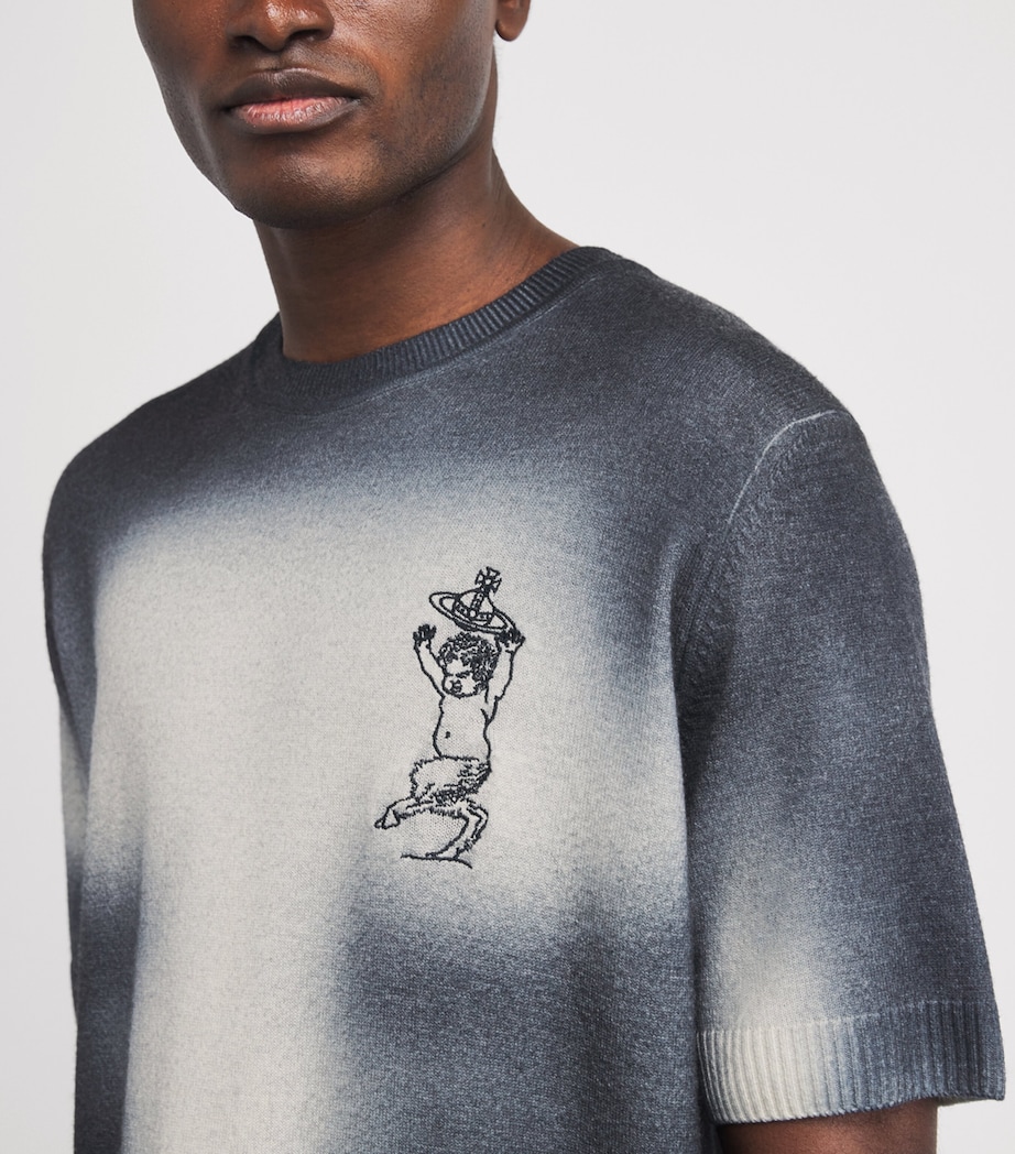 Wool-Cashmere Bizet T-Shirt K410 BLUE/WHITE Image 6