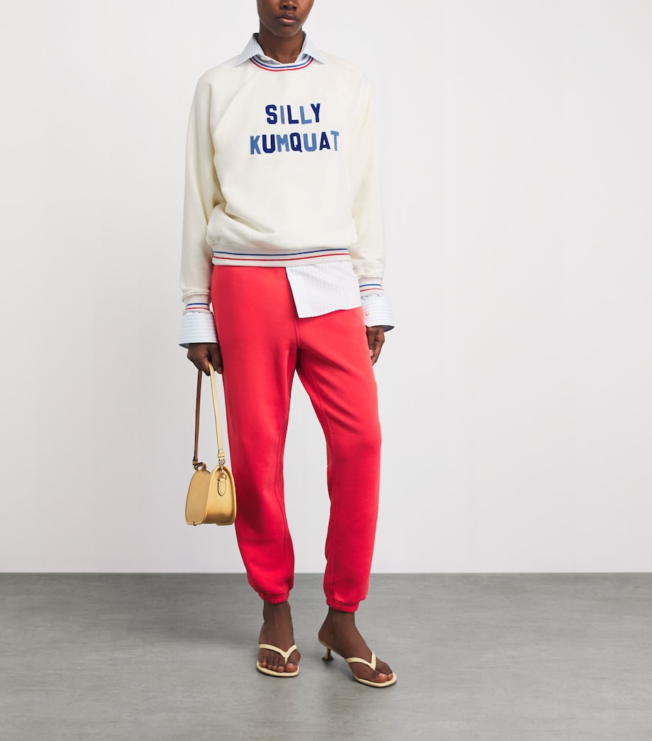 MOTHER Womens Cotton The Big Sport Sweatshirt Sik Silly Kumqu Image 2