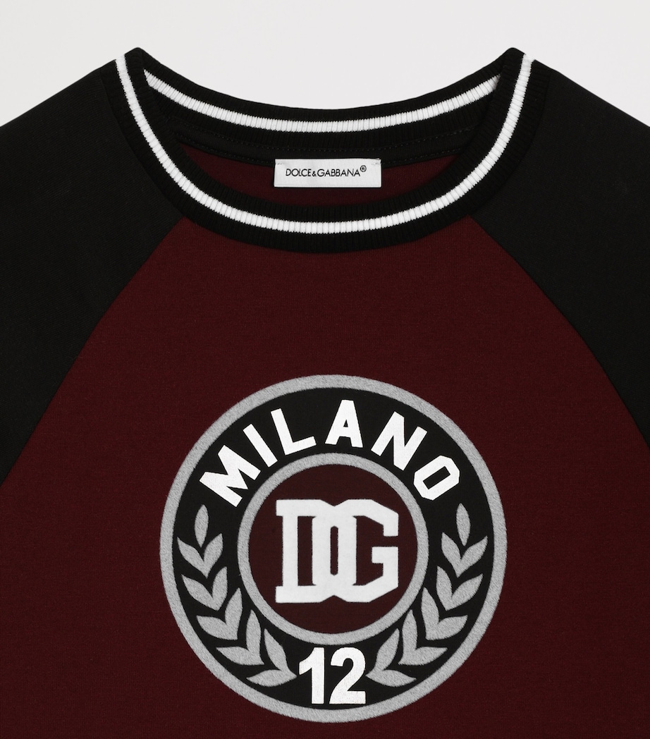 Dolce&Gabbana Kids Cotton Varsity Logo T-Shirt (8-12+ Years) Combined Colou Image 3