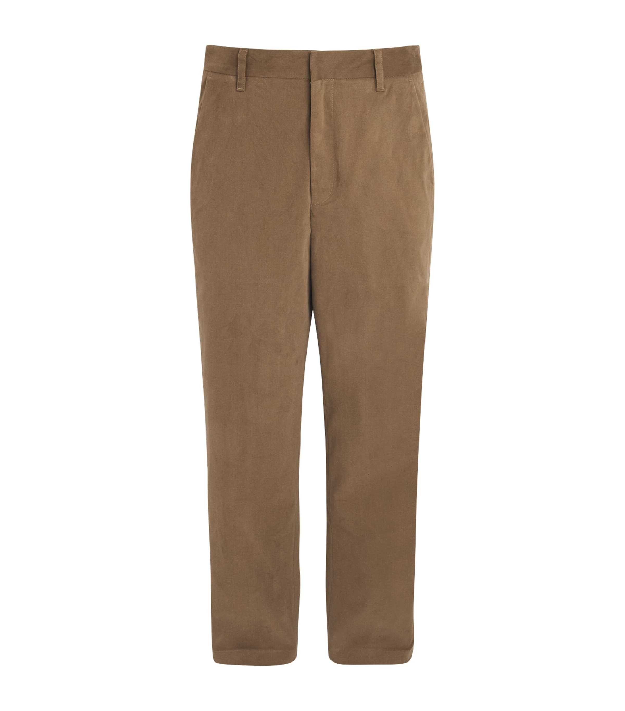 Sease Mens Stretch-Cotton Chinos Bronze Olive Image 1