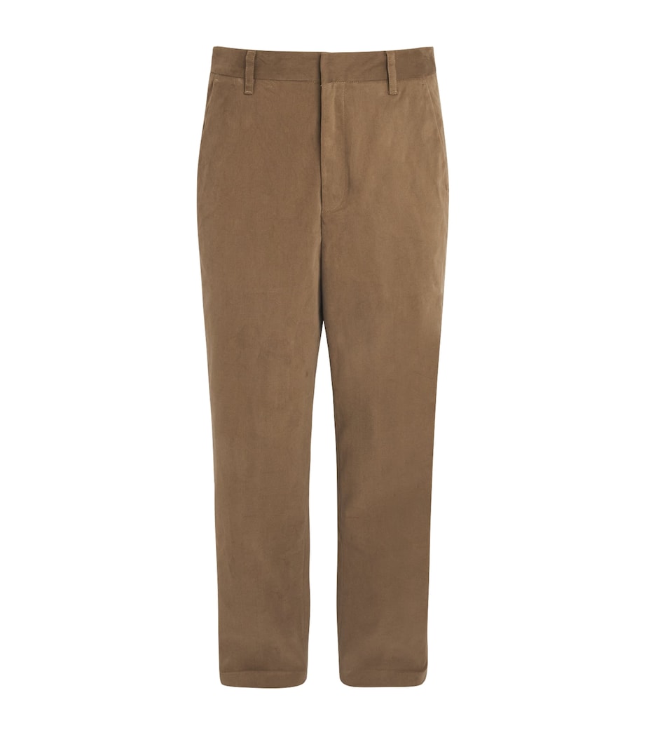Sease Mens Stretch-Cotton Chinos Bronze Olive Image 1