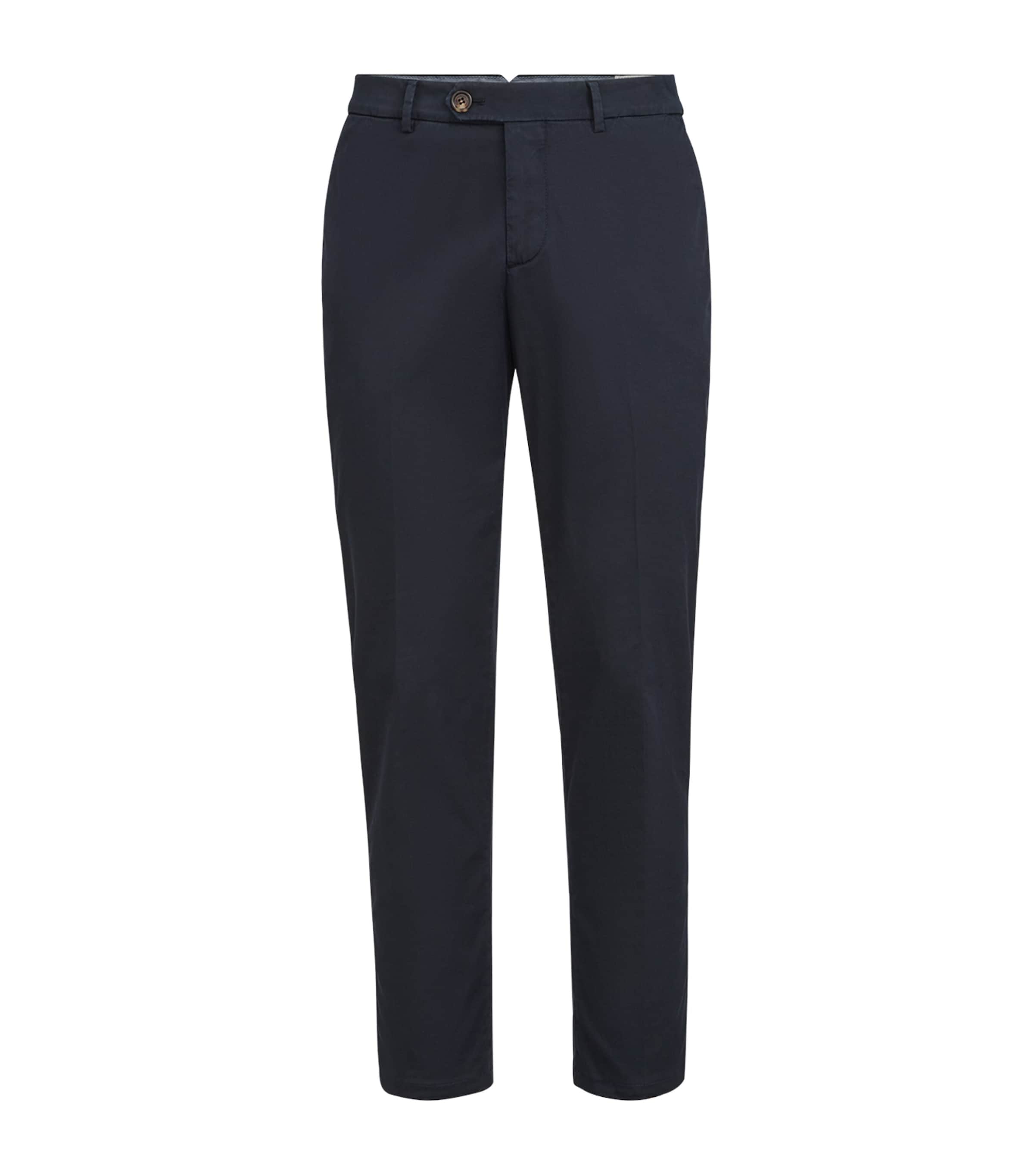 Brunello Cucinelli Mens Stretch-Cotton Gabardine Trousers Image 1