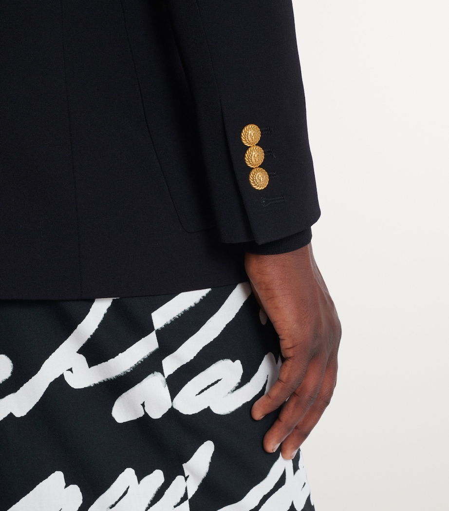 Wool Grain De Poudre Blazer 0PA NOIR Image 6