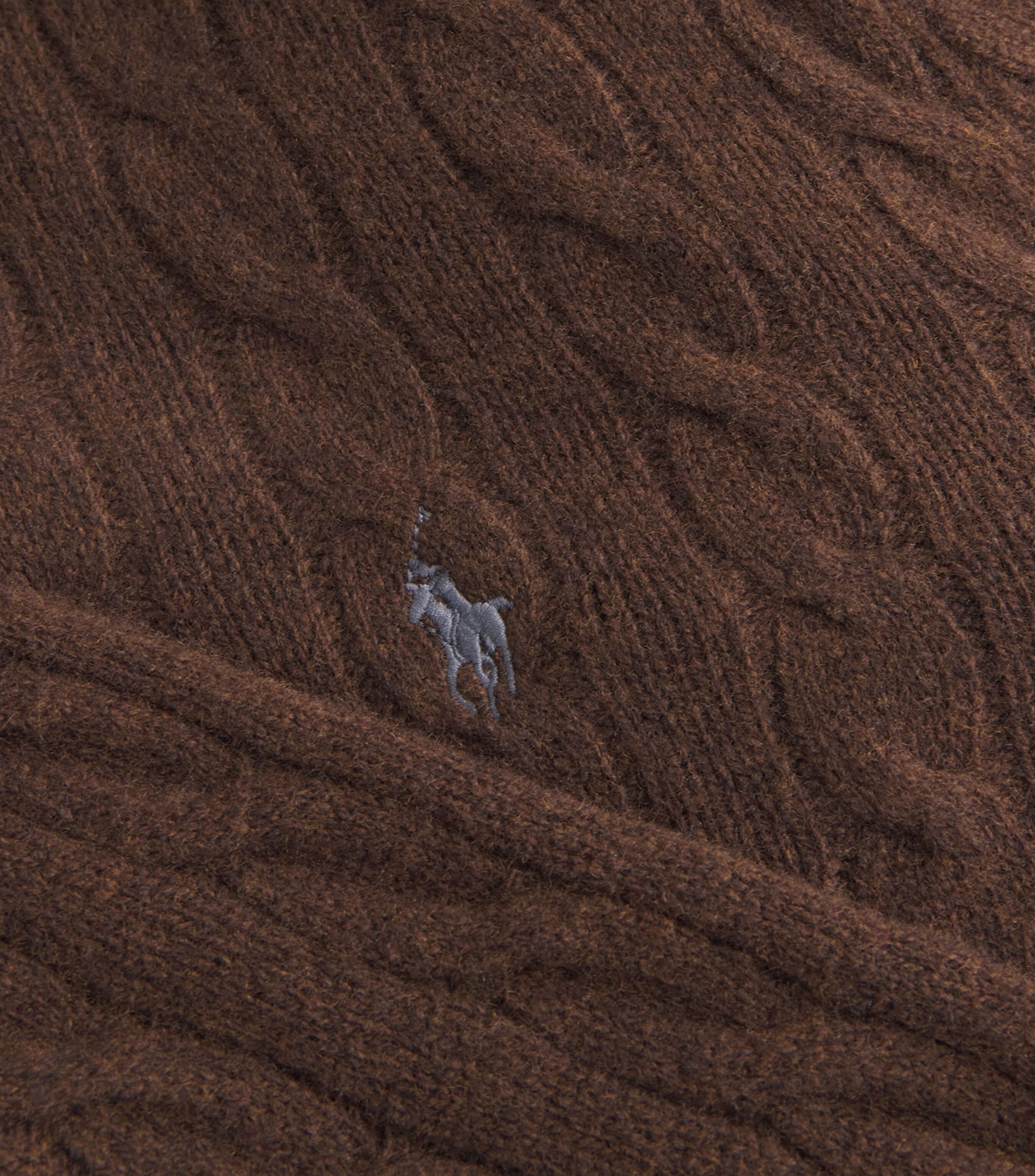 Wool-Cashmere Cable-Knit Sweater BROWN Image 5