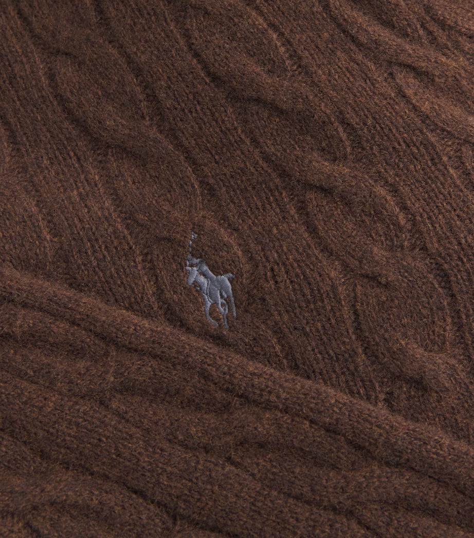 Wool-Cashmere Cable-Knit Sweater BROWN Image 5