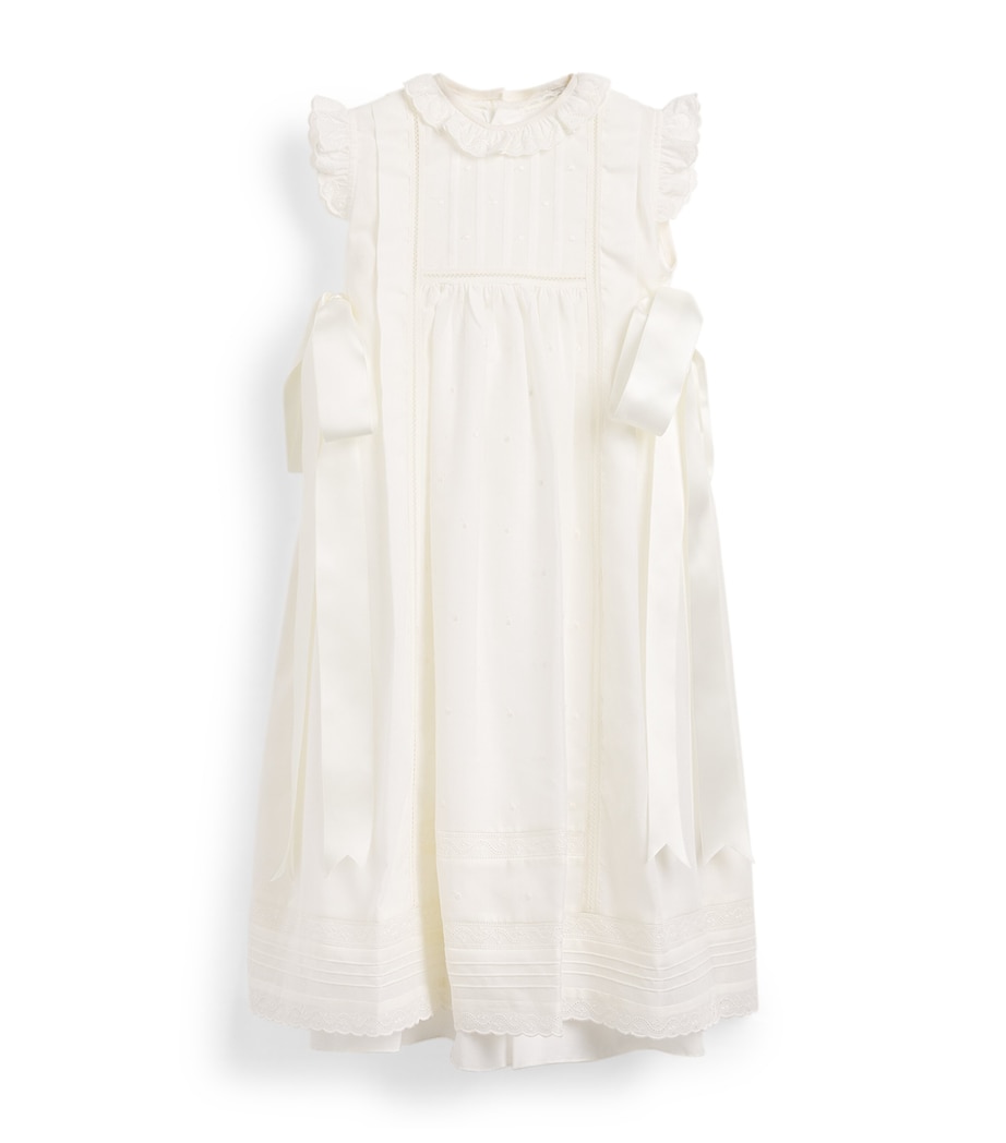 PEPA LONDON Embroidered Christening Gown (3-18 Months) Ivory Image 1