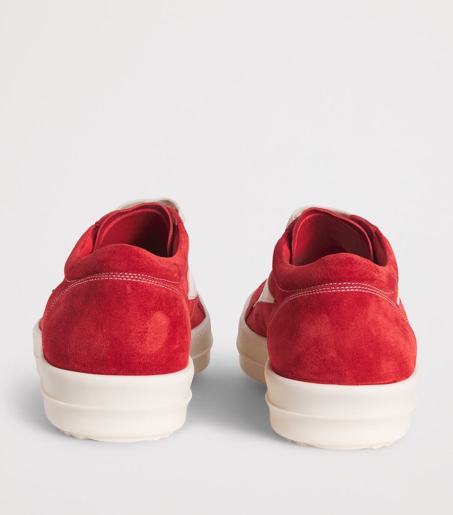 Rick Owens Tumbled Lambskin Vintage Sneakers Crnln/milk/milk Image 4