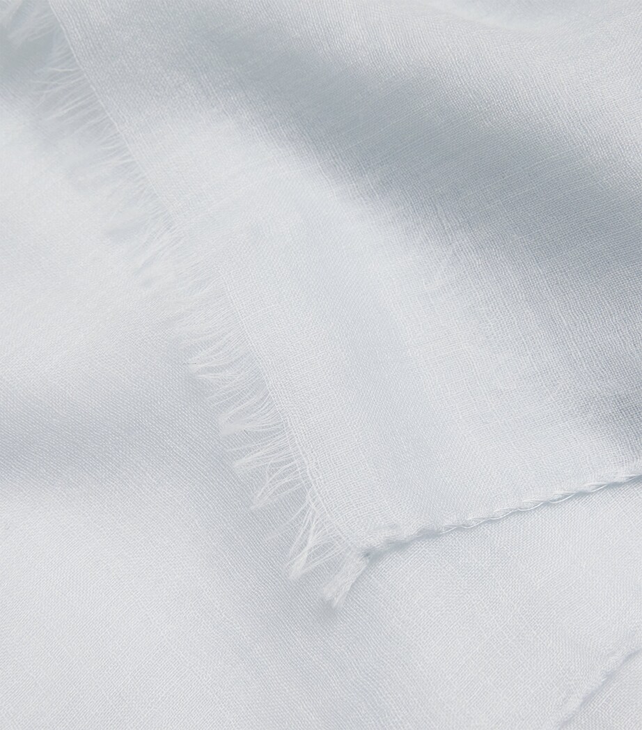 Agnona Cashmere Nuvola Scarf Lght Blue/bleach Image 4