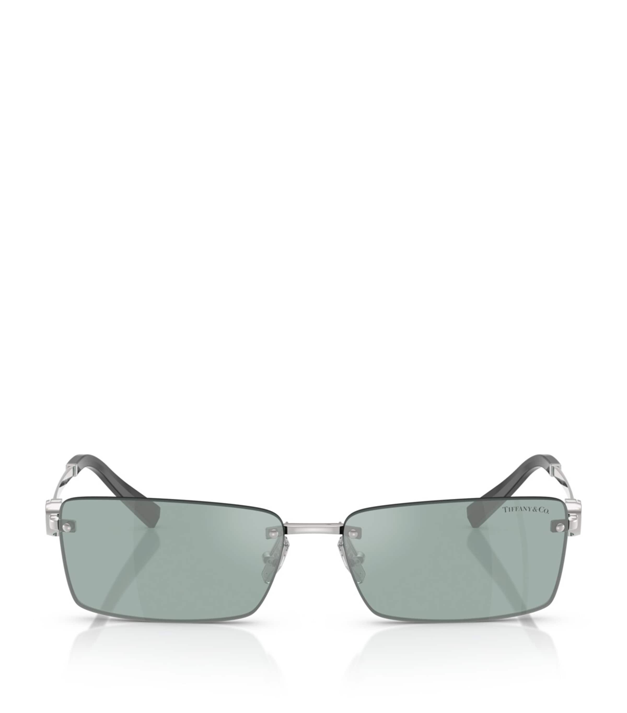 Tiffany & Co Rectangular Sunglasses In Silver
