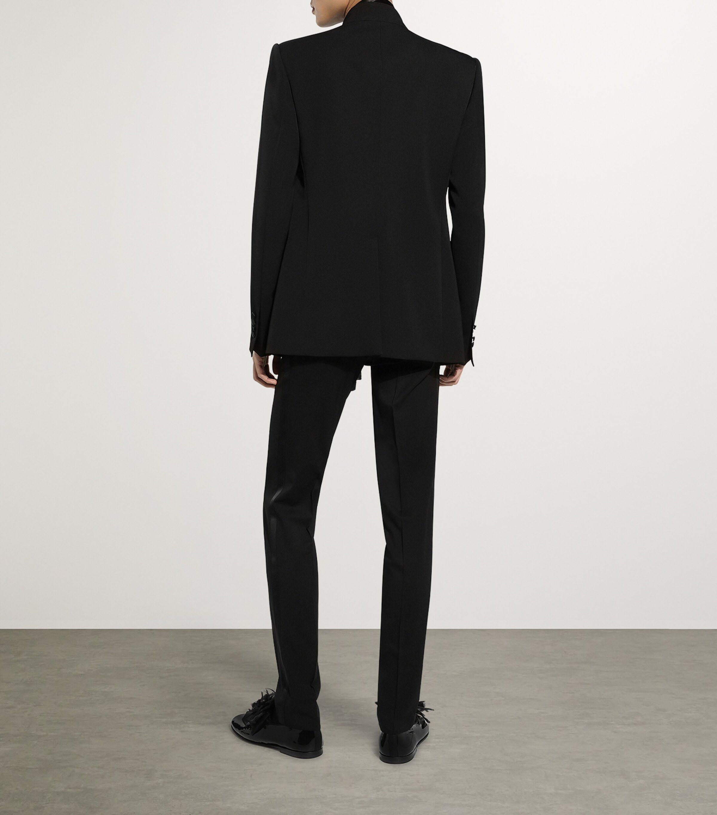 Double-Layer Single-Breasted Blazer N0000-BLACK Image 5