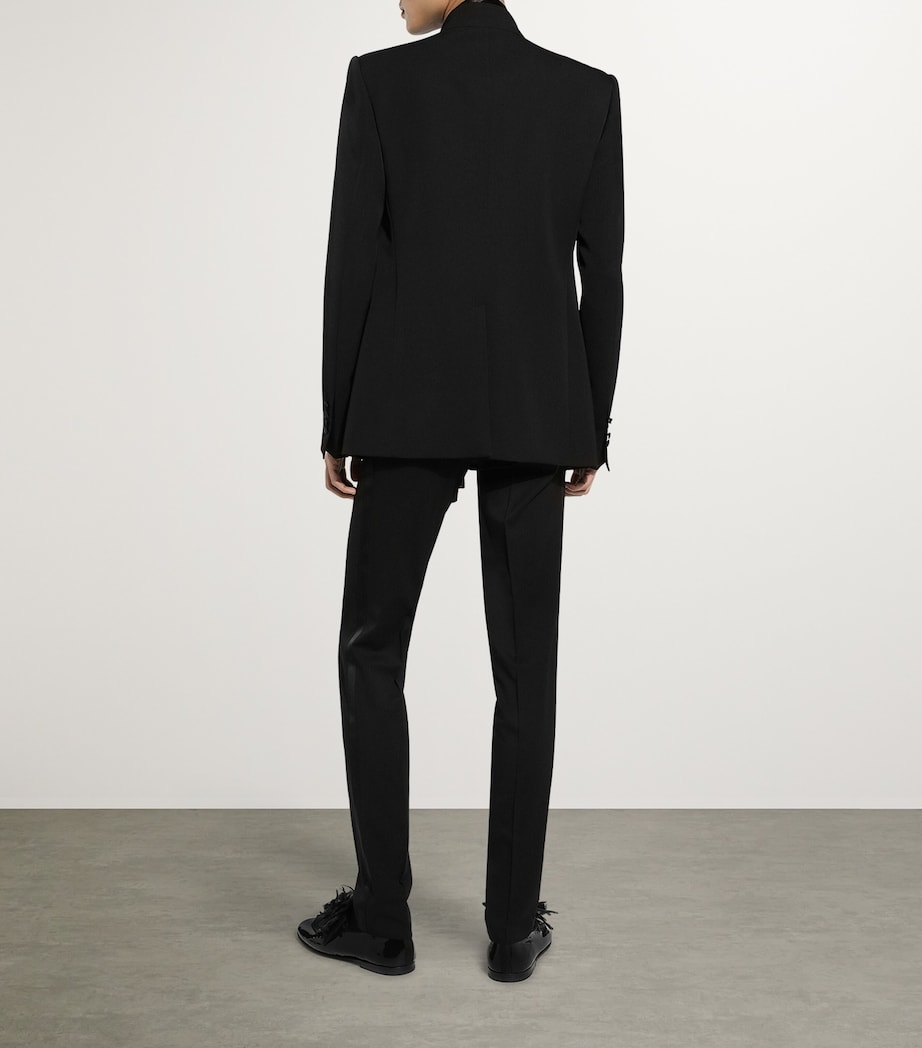 Double-Layer Single-Breasted Blazer N0000-BLACK Image 5