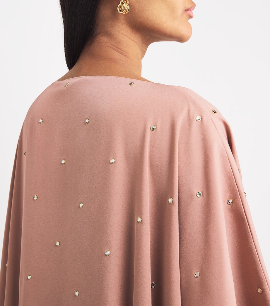 Stella McCartney Womens Rose Collection Embellished Maxi Dress Dusty Rose Image 4