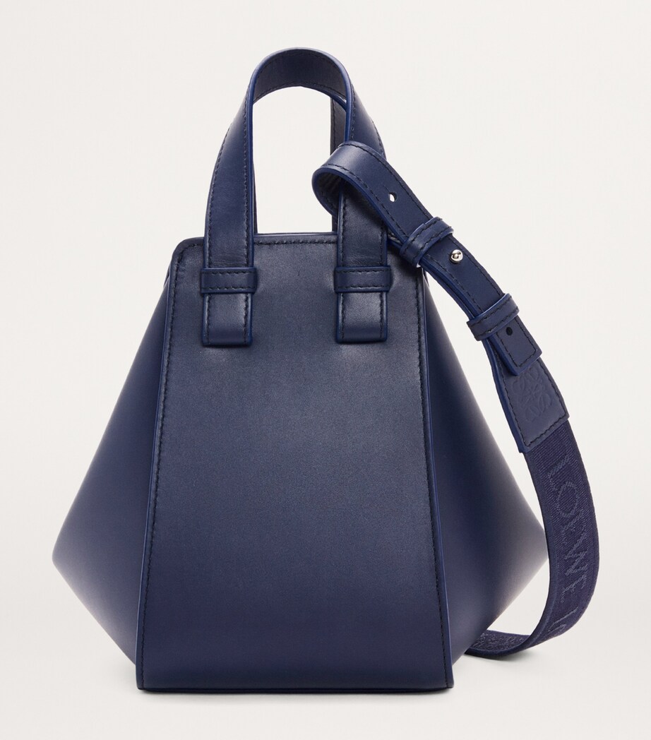 Leather Compact Hammock Top-Handle Bag ABYSS BLUE Image 4