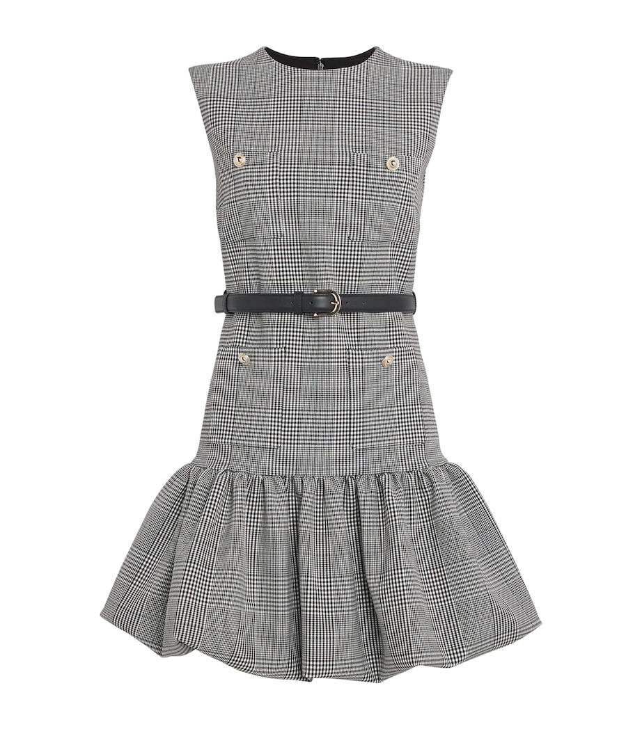 Prince of Wales Check Mini Dress BLACK AND WHITE Image 1