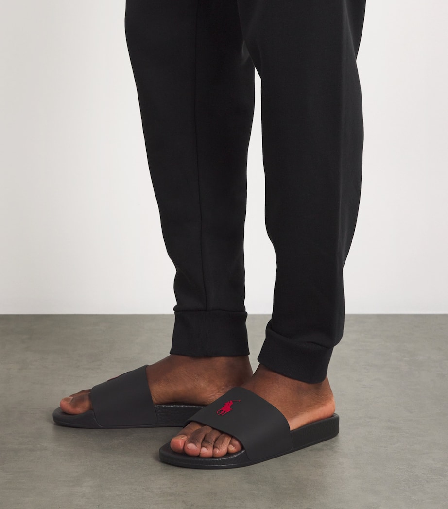 Polo Ralph Lauren Black Polo Pony Slides Harrods SA